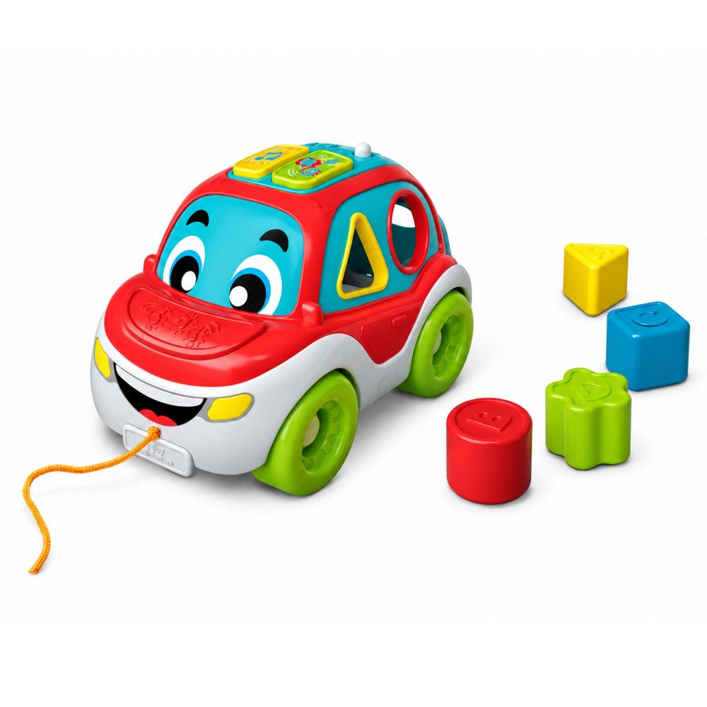 Clementoni® Nachziehspielzeug Formensortierer Lernauto Motorikspielzeug, (Spar-Set, 1-tlg), Formensortierer, Nachziehschnur, Geräusche, Lernspiel