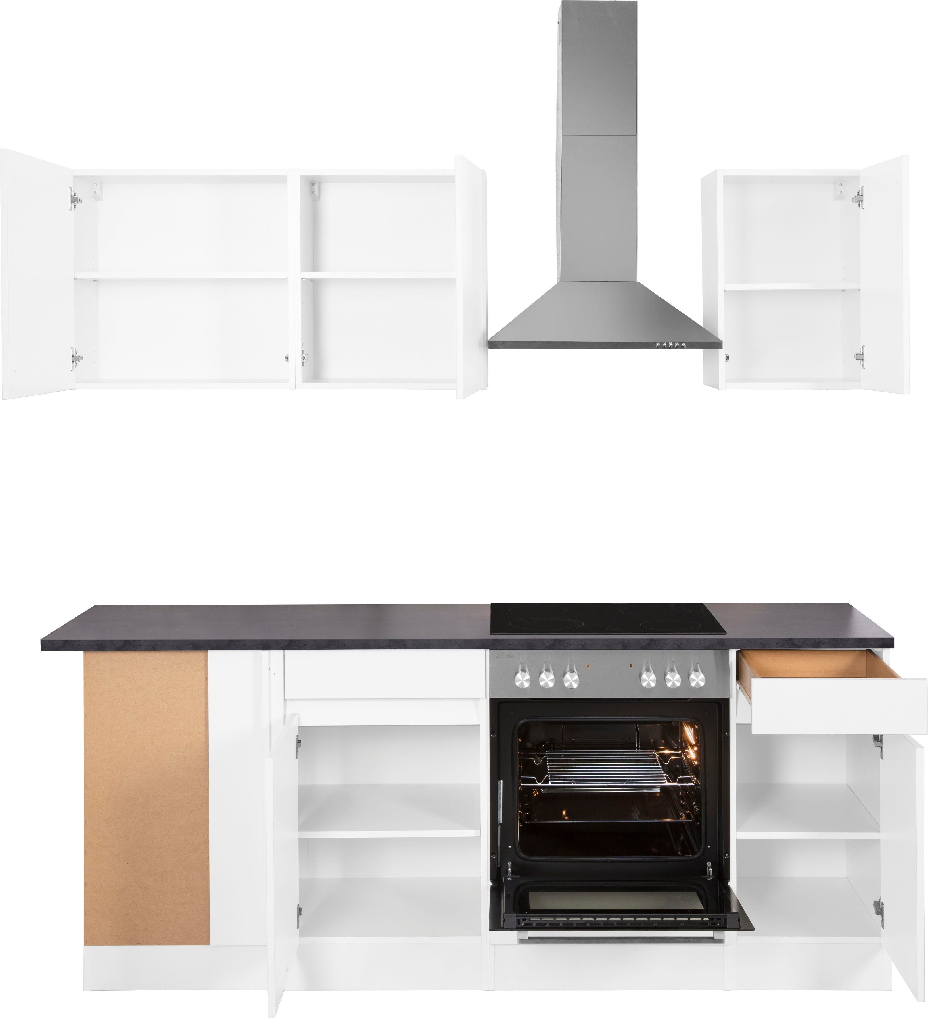 OPTIFIT Winkelküche "Roth", Stellmaße 210x175 cm,wahlweise mit E-Geräten, P günstig online kaufen
