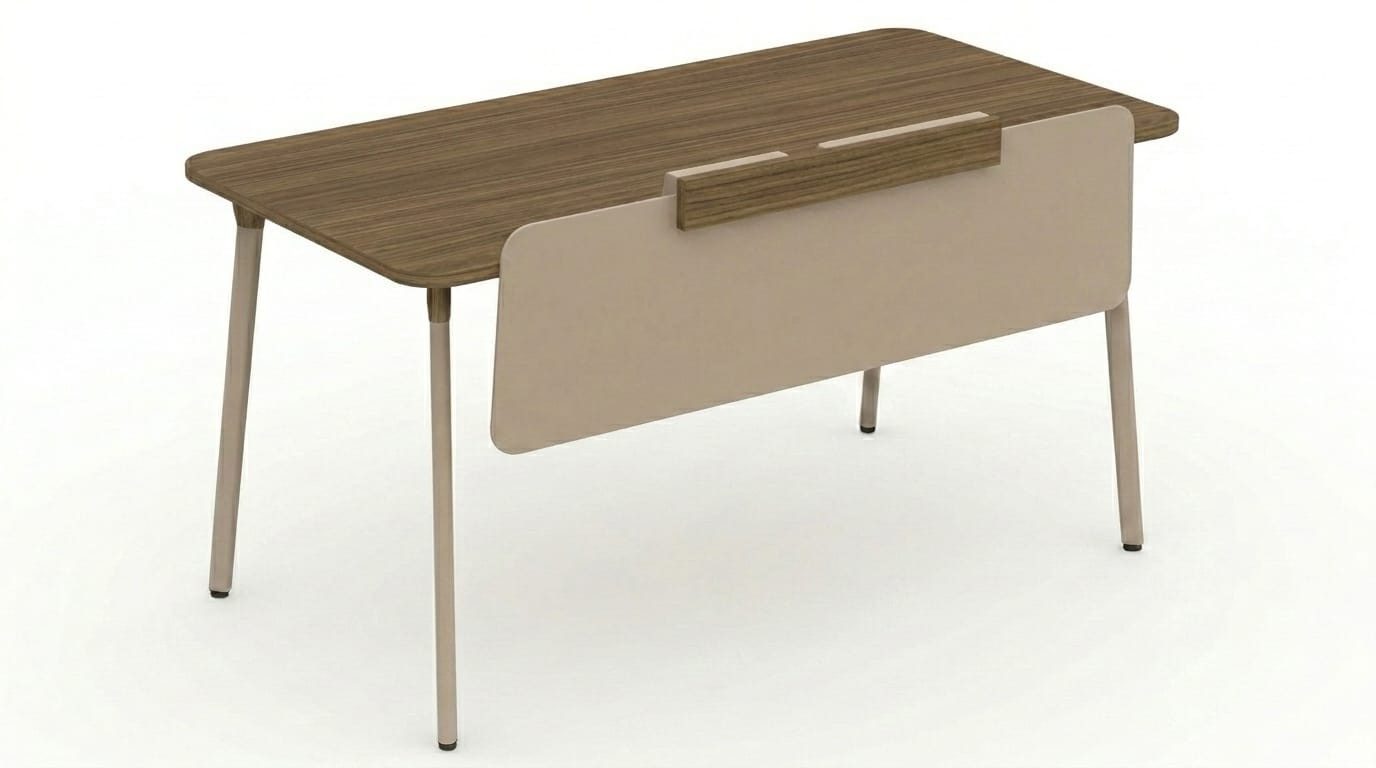 JVmoebel Schreibtisch Moderner Arbeitstisch Holzoptik praktischer Schreibtisch (1-tlg)