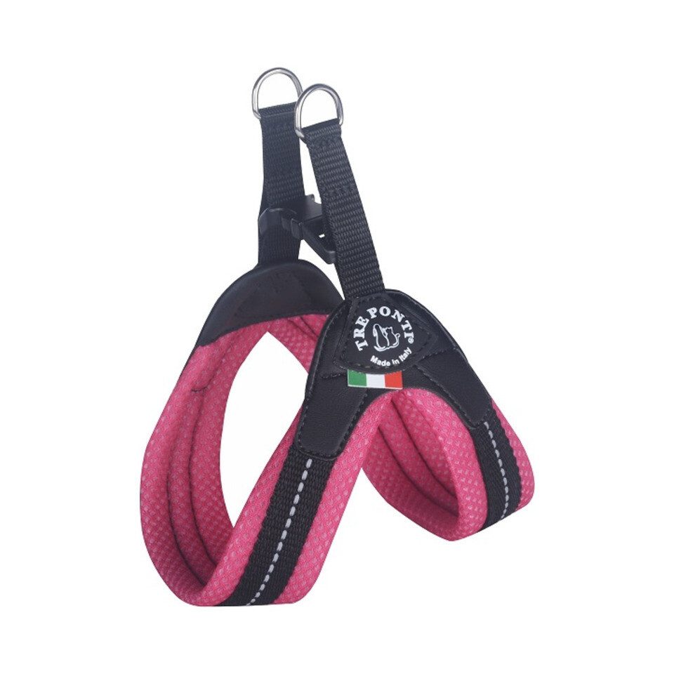 Tre Ponti Hunde-Geschirr TP220 Easy Fit Soft Mesh mit Click-Verschluss himbeer