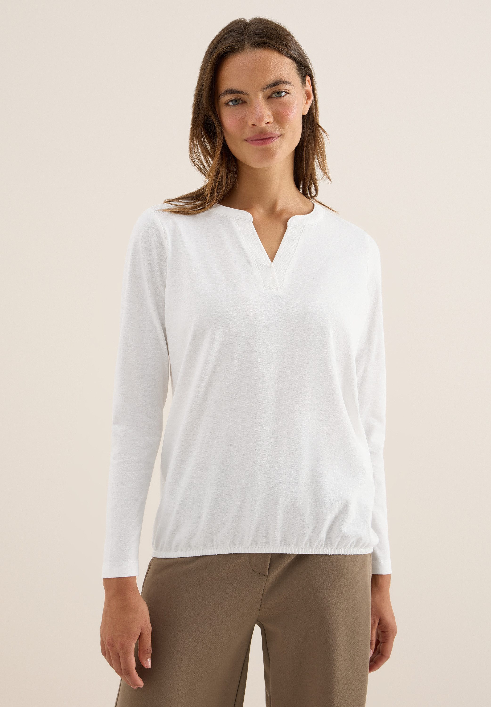 CECIL Langarmshirt aus reiner Baumwolle