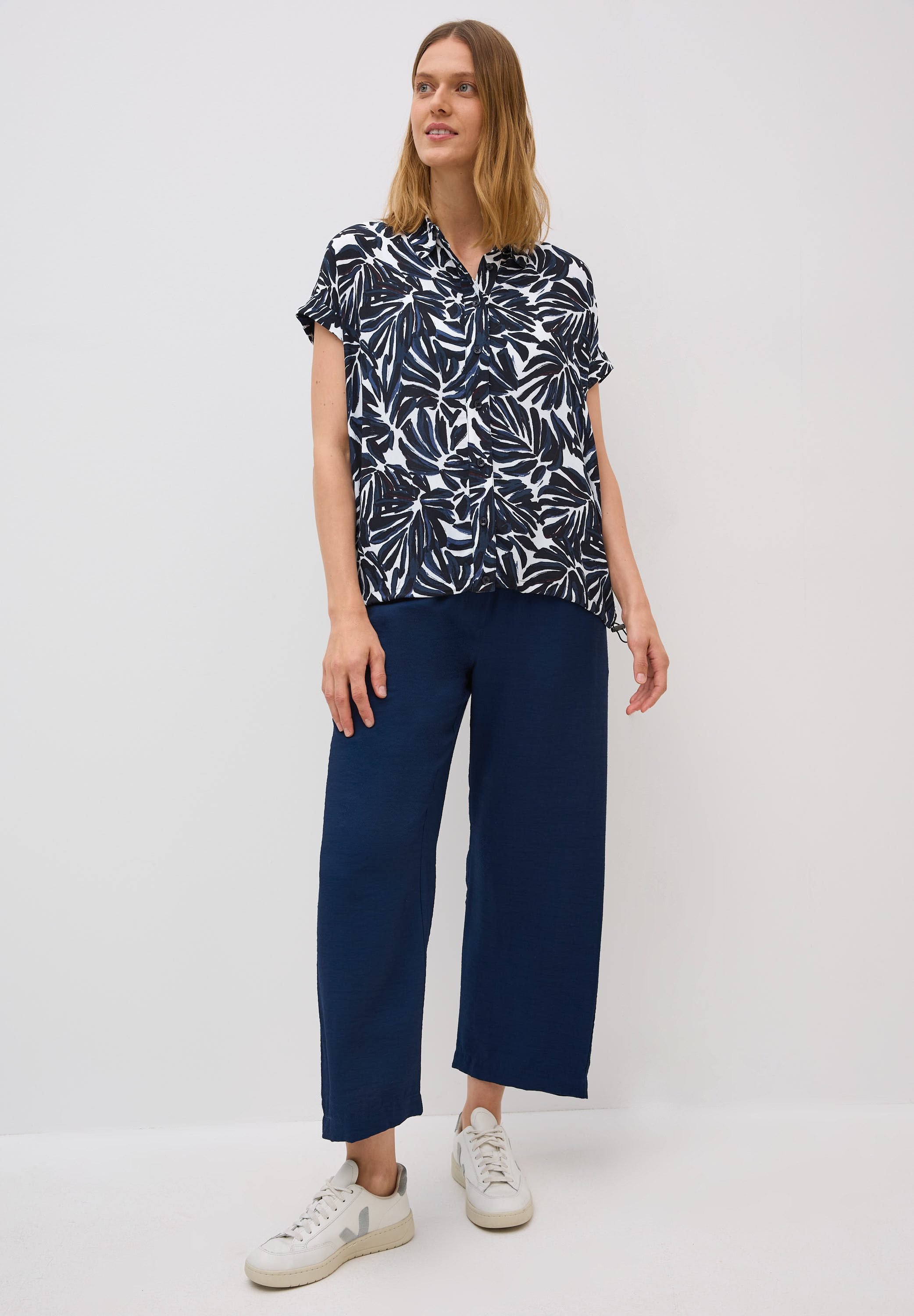 CECIL Kurzarmbluse aus softer Viskose