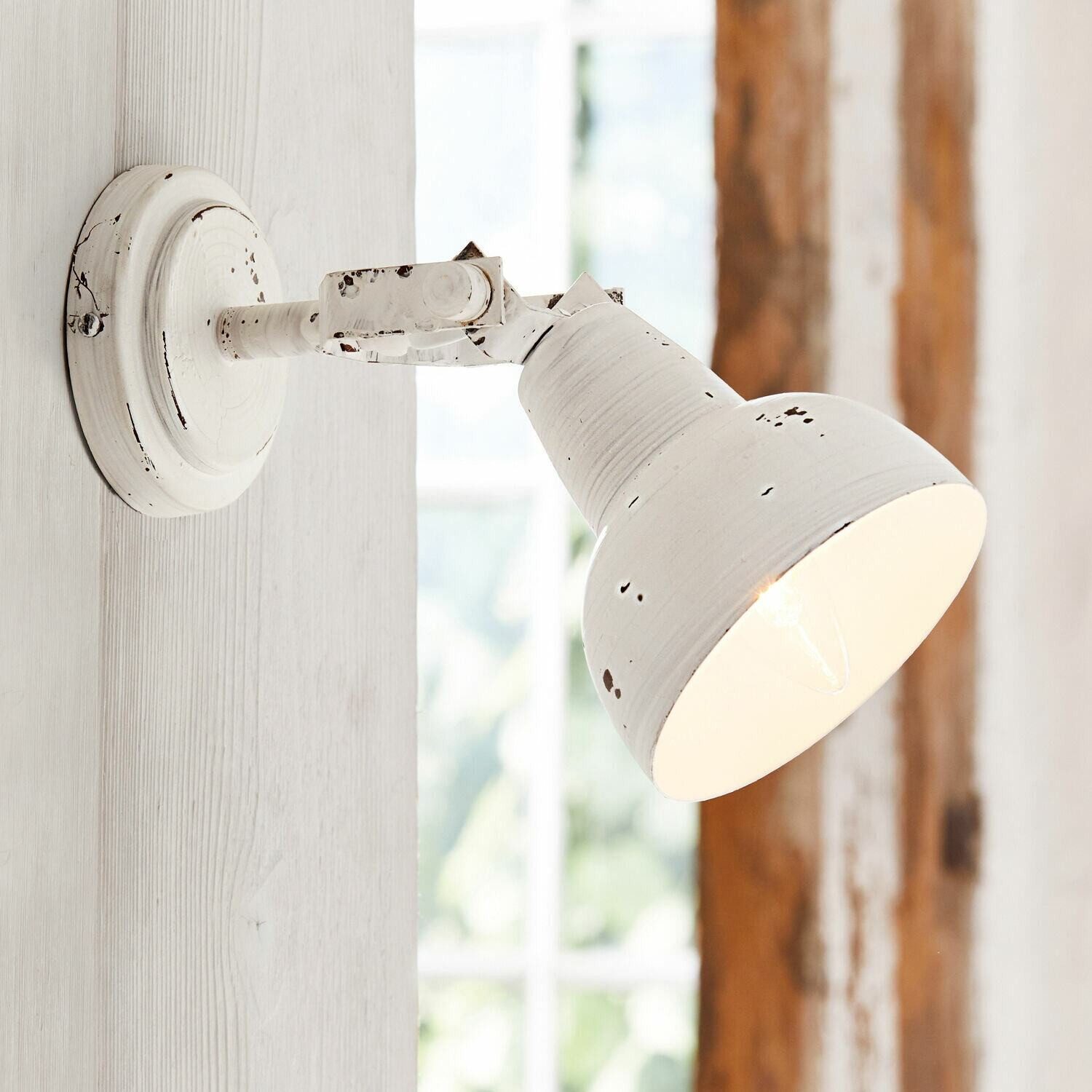 Mirabeau Wandleuchte Wandlampe Rieke antikweiß günstig online kaufen