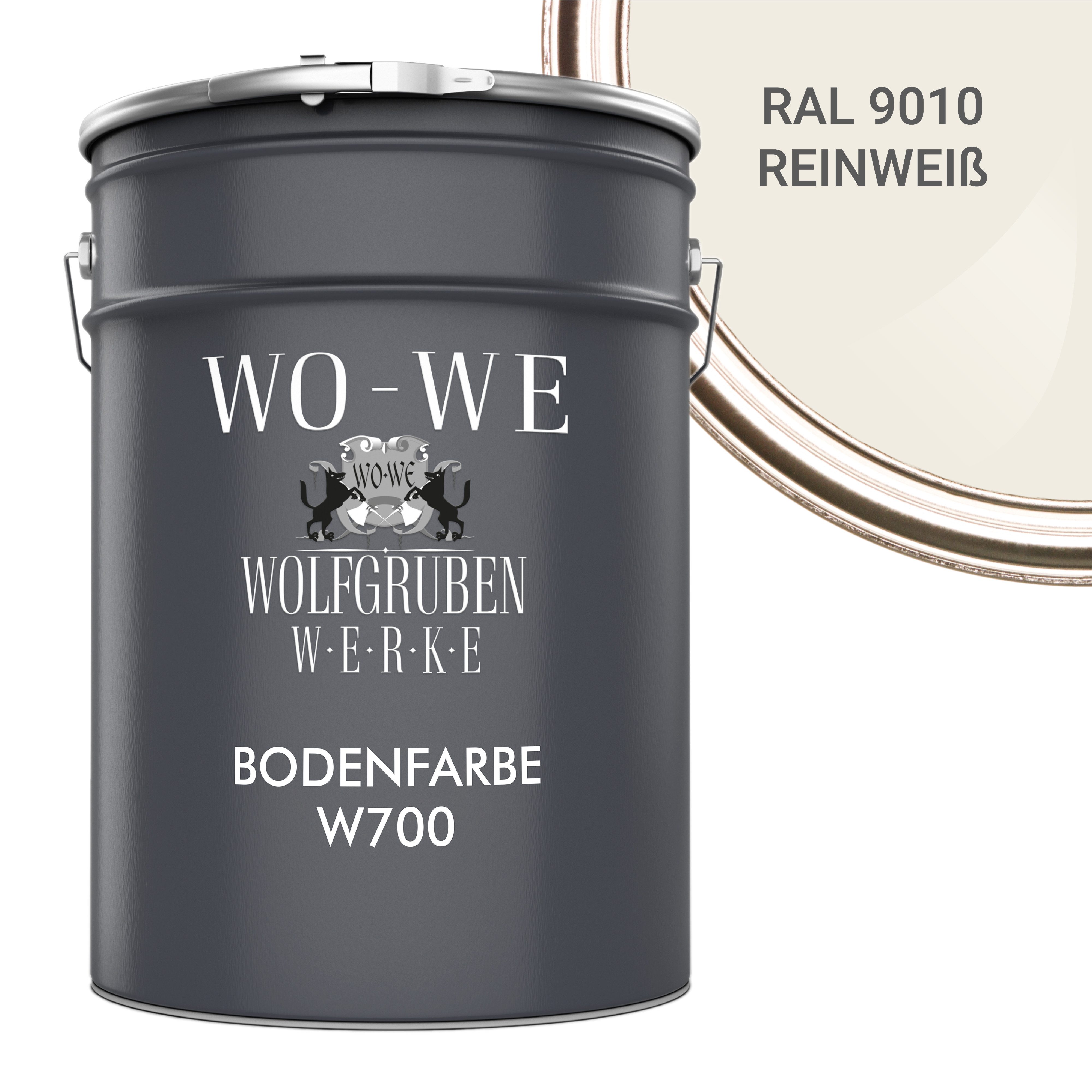 WO-WE Bodenversiegelung Betonfarbe Bodenfarbe Bodenbeschichtung W700, 1-10L, Seidenglänzend