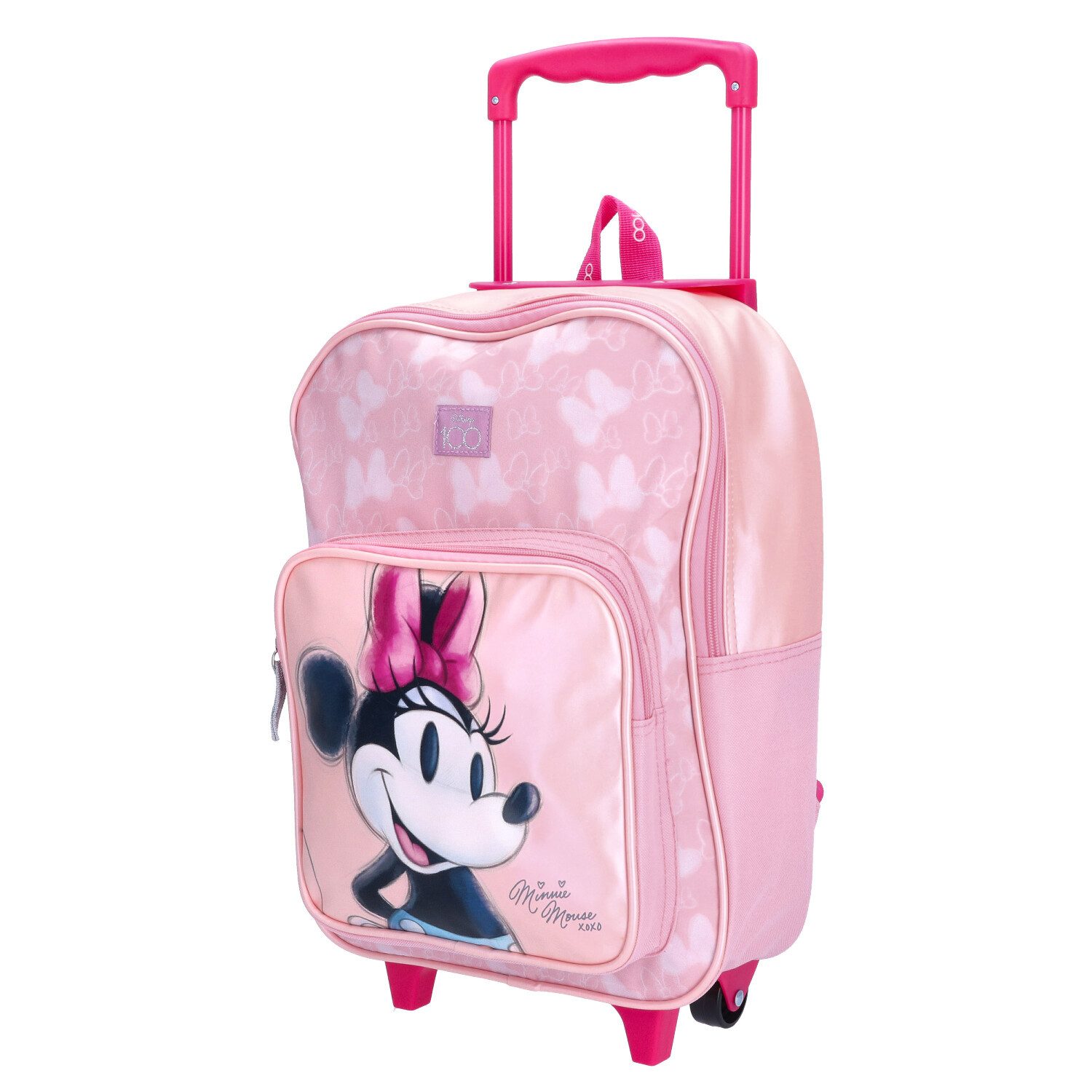Antonio Koffer Antonio Kinder Rucksacktrolley Minnie Mouse Disney Rosa, 2 Rollen Rollen