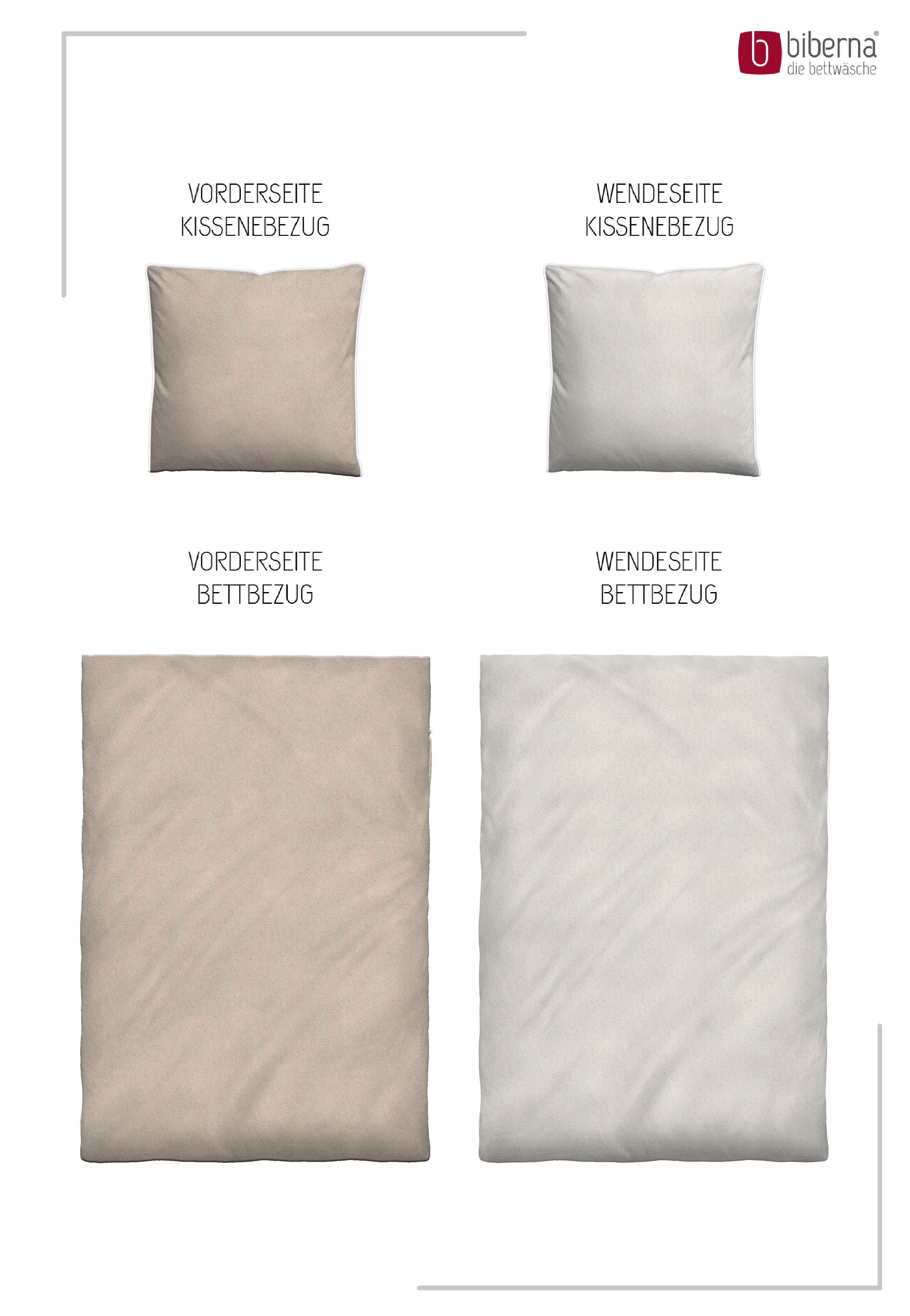Biberna Wendebettwäsche 0840500 HERMAL Premium Biber Melange-Flanell Bettwäsche 100% Baumwolle, Flanell, 2 teilig, Biber, wärmend & weich, Reißverschluss, ab Gr – Bild 3 von 5