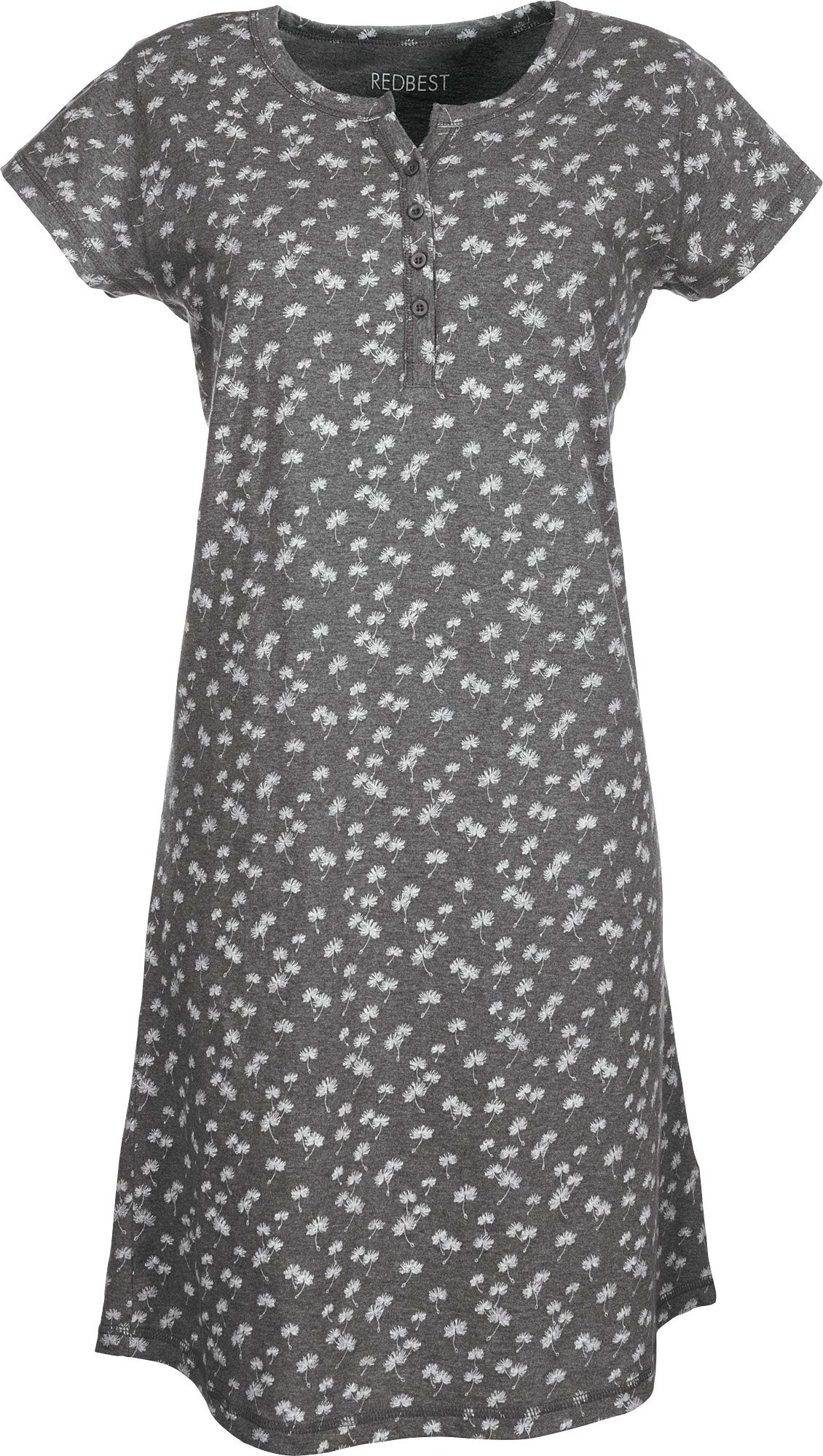 REDBEST Nachthemd Damen-Nachthemd Single-Jersey Blumen günstig online kaufen