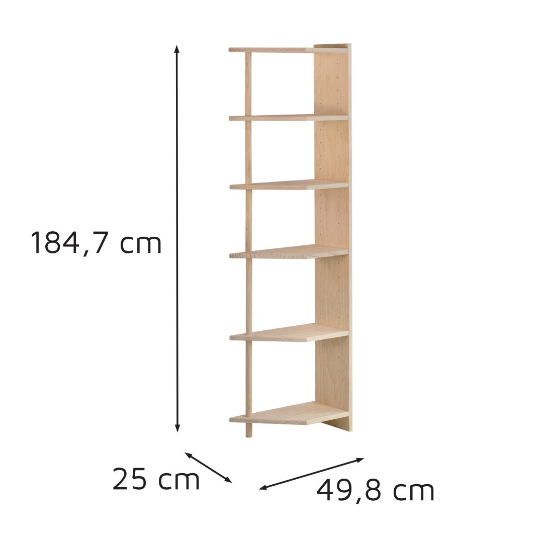 Astigarraga Kit Line Eckregal Vollholzregal "Gala" Eckregal mit 6 Ebenen