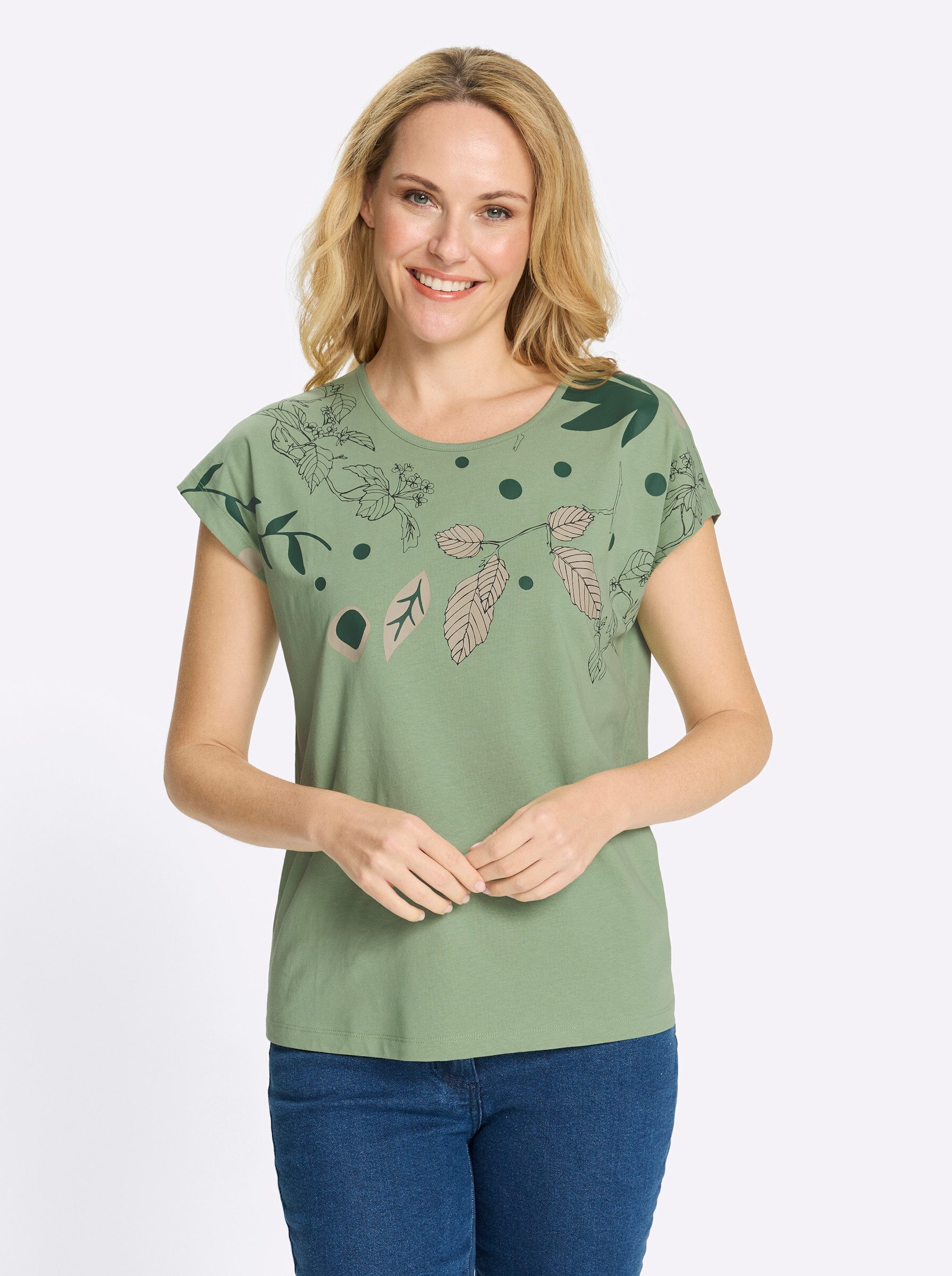 Sieh an! T-Shirt Rundhals-Shirt Extra kurz