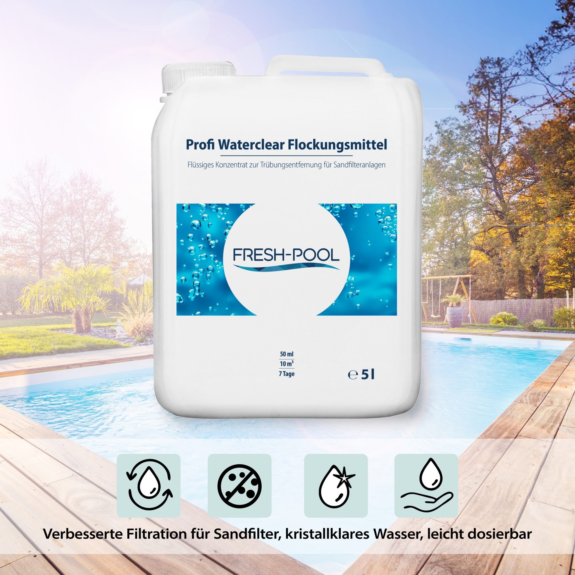 Fresh-Pool Poolpflege Profi Waterclear Flockungsmittel 5 günstig online kaufen