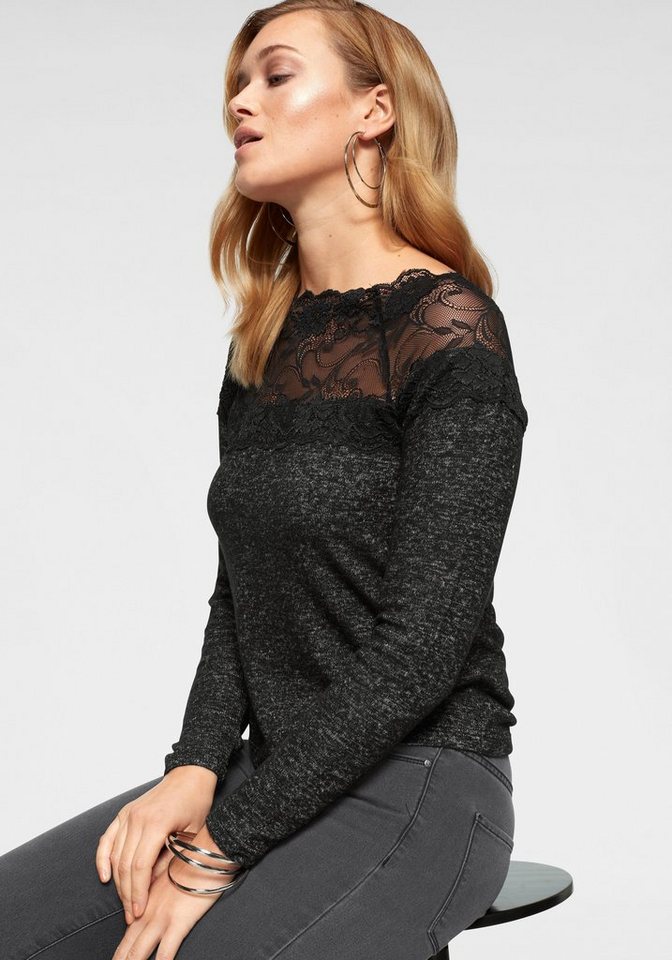 Vero Moda Carmenpullover »VMCIMA« mit Spitze Vero Moda Carmenpullover »VMCIMA« mit Spitze