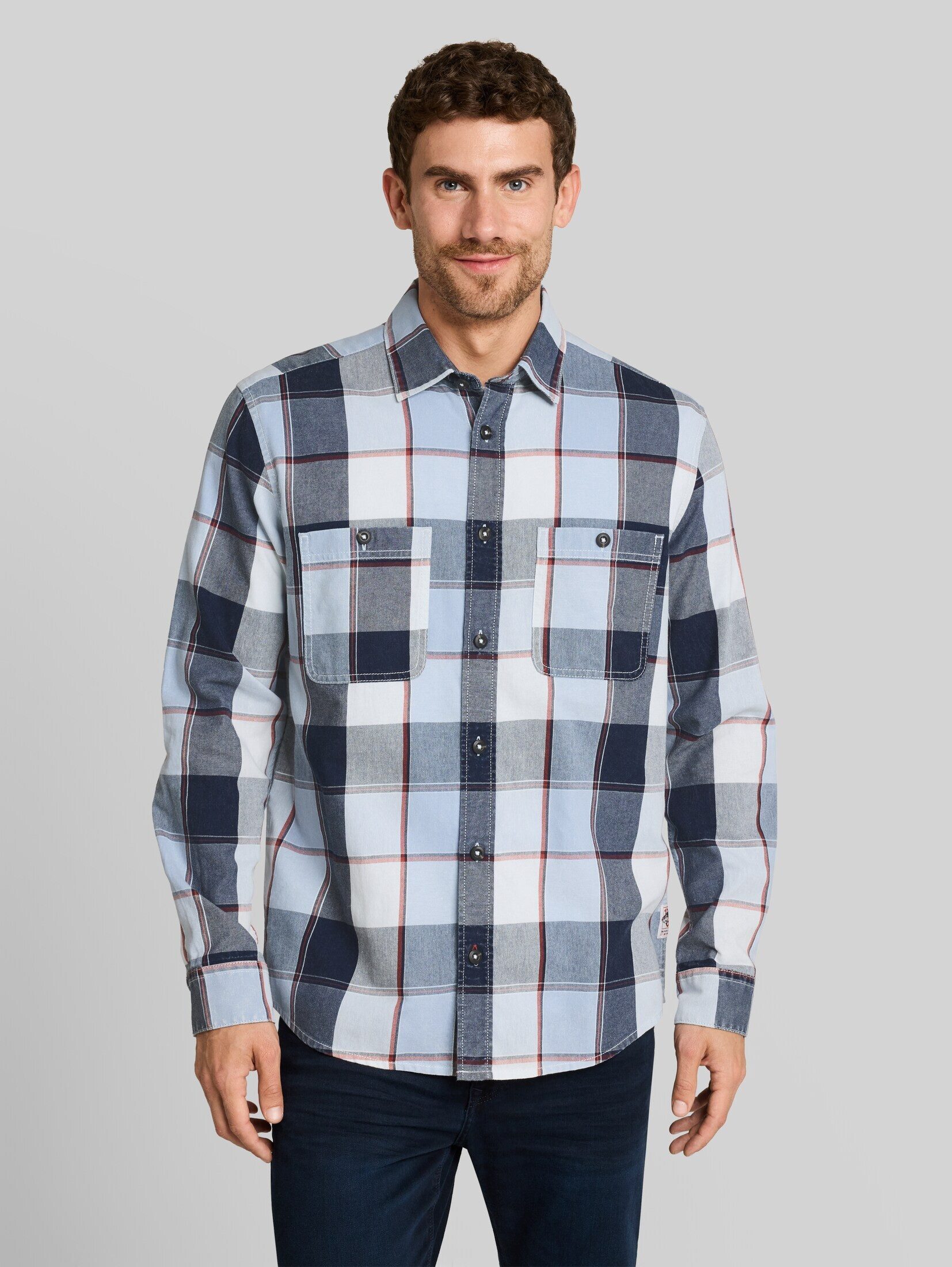 TOM TAILOR Langarmhemd Blusen & Shirts Regular Fit Hemd im Washed-Look