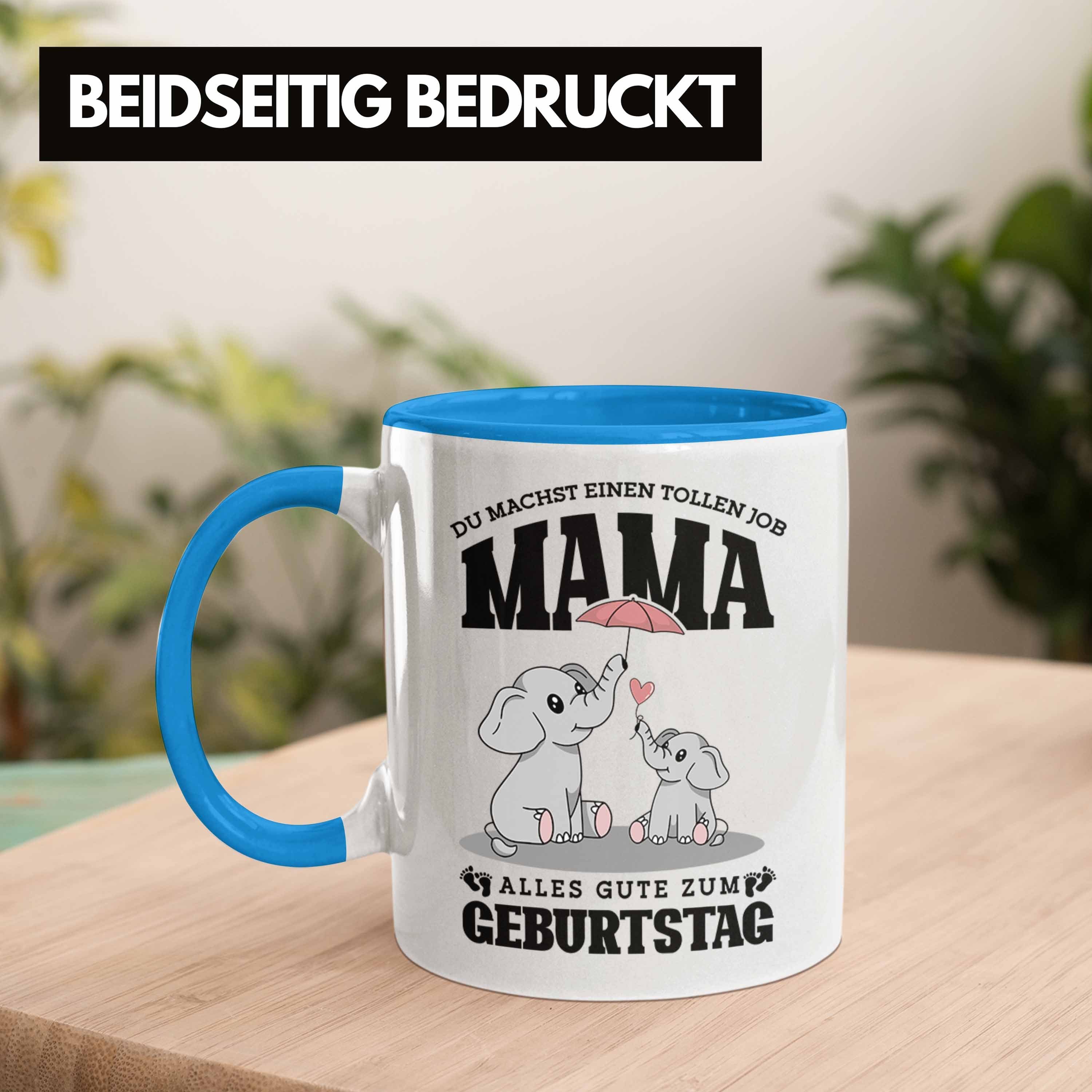 Sohn Tasse Blau Mutter Mama Geburtstag für Geschenk Mama Tochter von Trendation Tasse