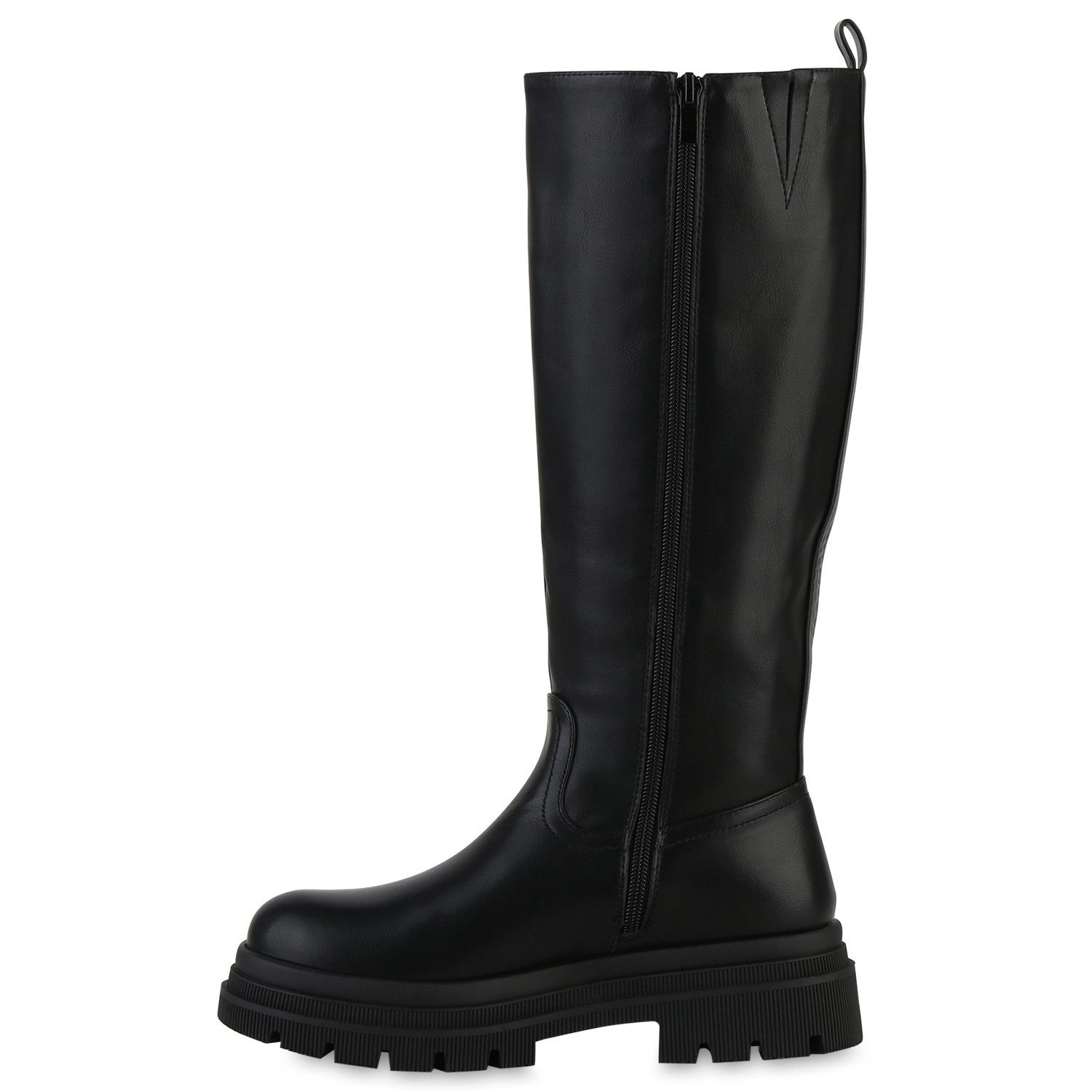 VAN HILL 841809 Plateaustiefel Damen Plateaustiefel Stiefel Plateau Vorne P günstig online kaufen