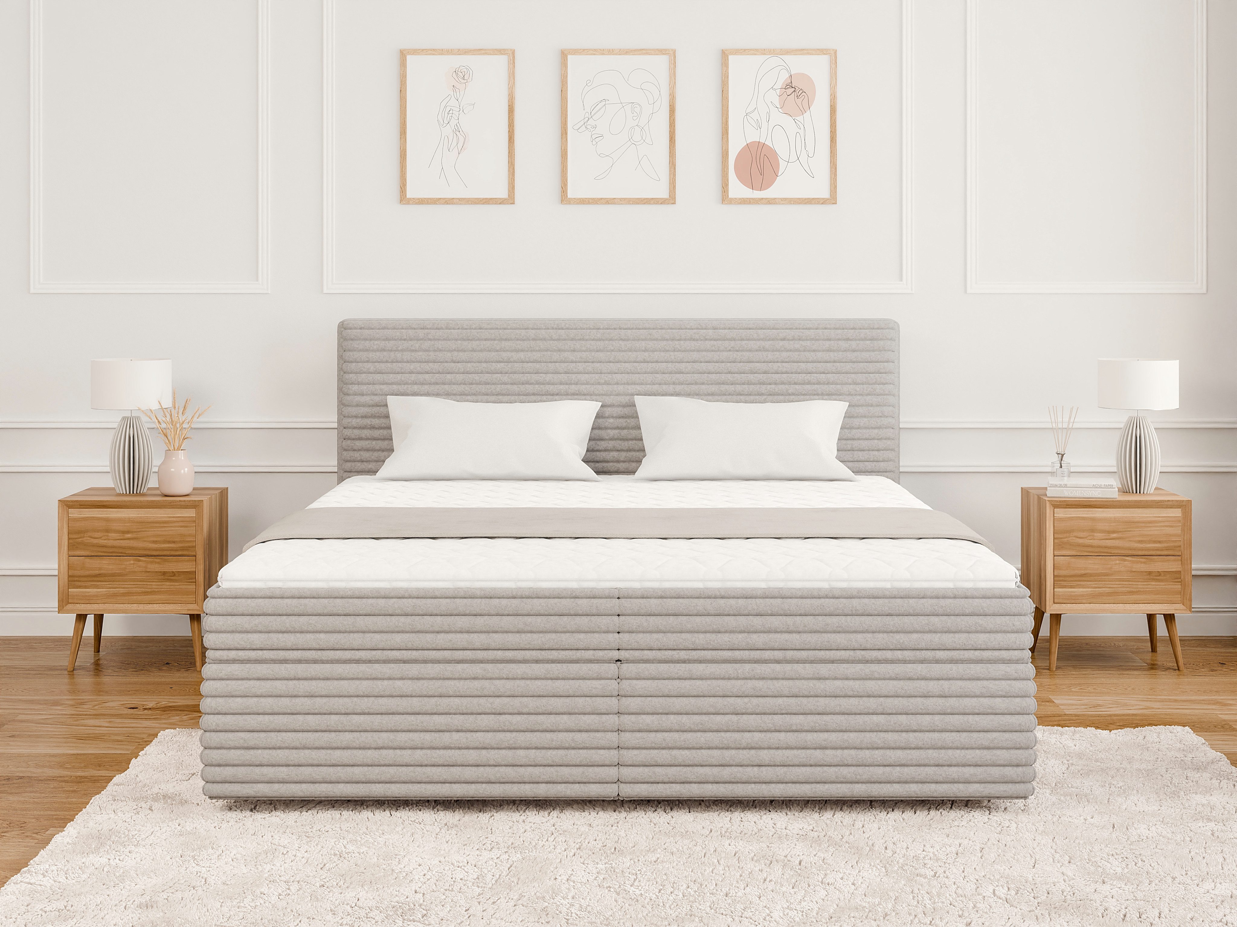 S-Style Möbel Boxspringbett Jasper mit Topper günstig online kaufen