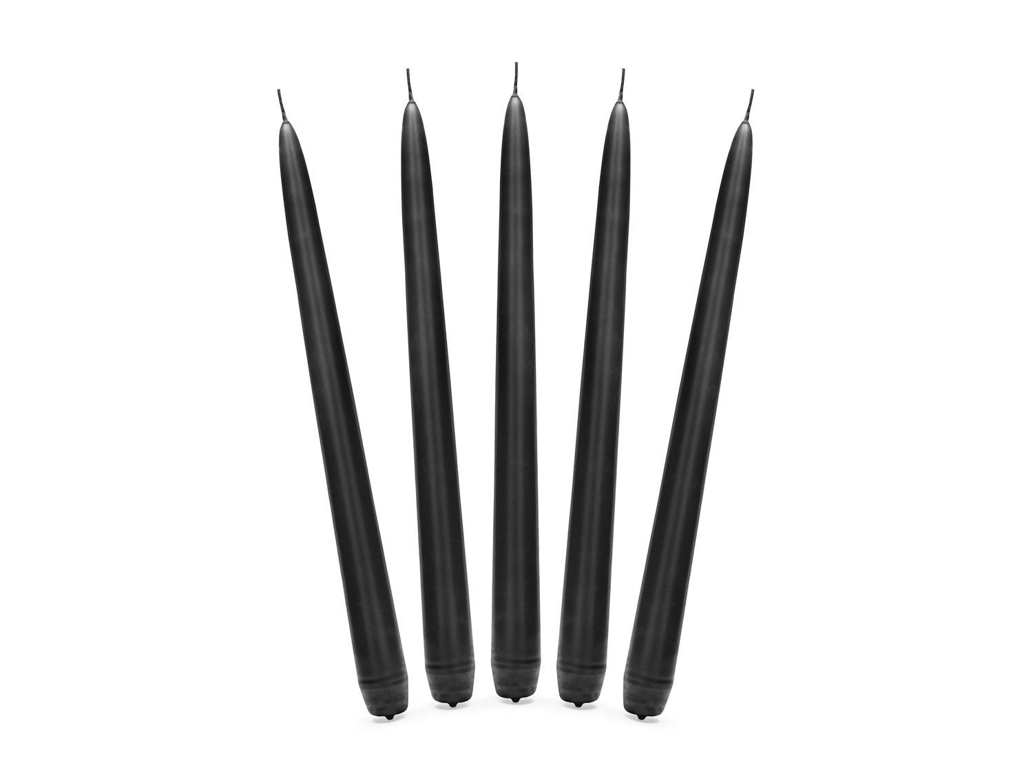 partydeco Spitzkerze, Spitzkerzen 24cm schwarz matt, 10 Stück günstig online kaufen