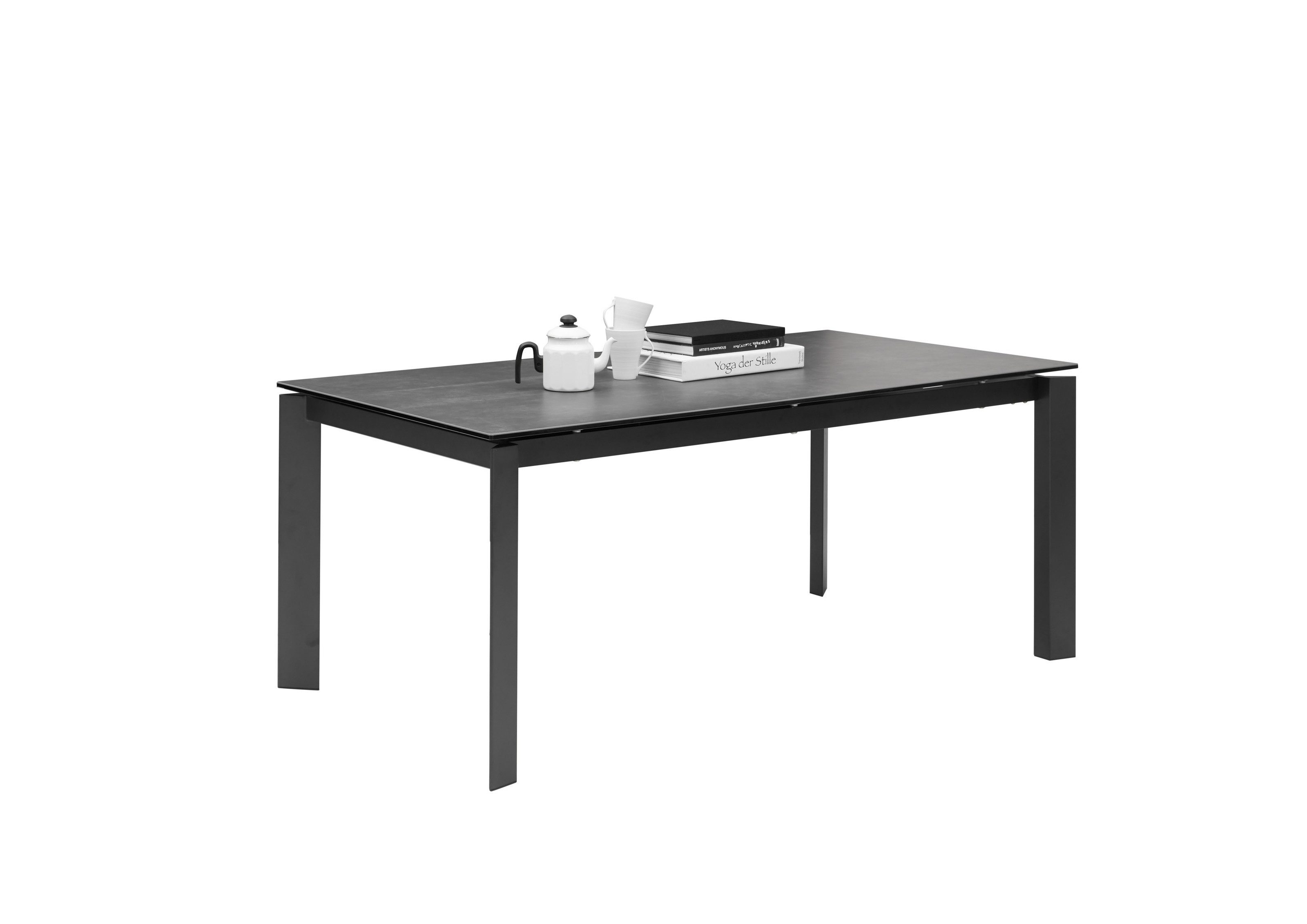 freiraum Kulissentisch Paul, (ausziehbar) in anthrazit, Keramik - 180(240)x76x95cm (BxHxT)