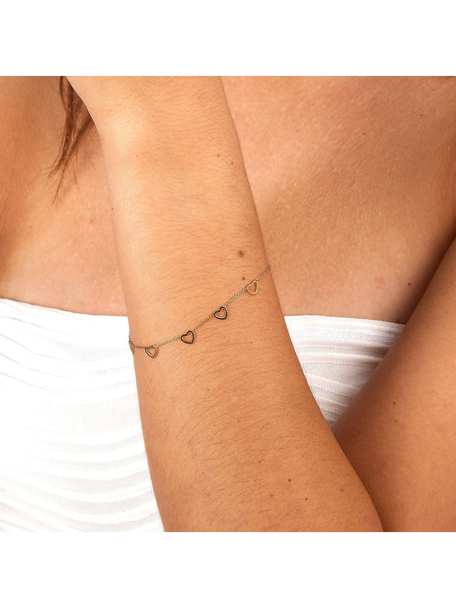 CHRIST Goldarmband CHRIST Damen-Armband 585er Gelbgold Herz, modern