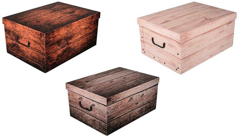 Kreher Aufbewahrungsbox »Wood« (Set, 3 St)