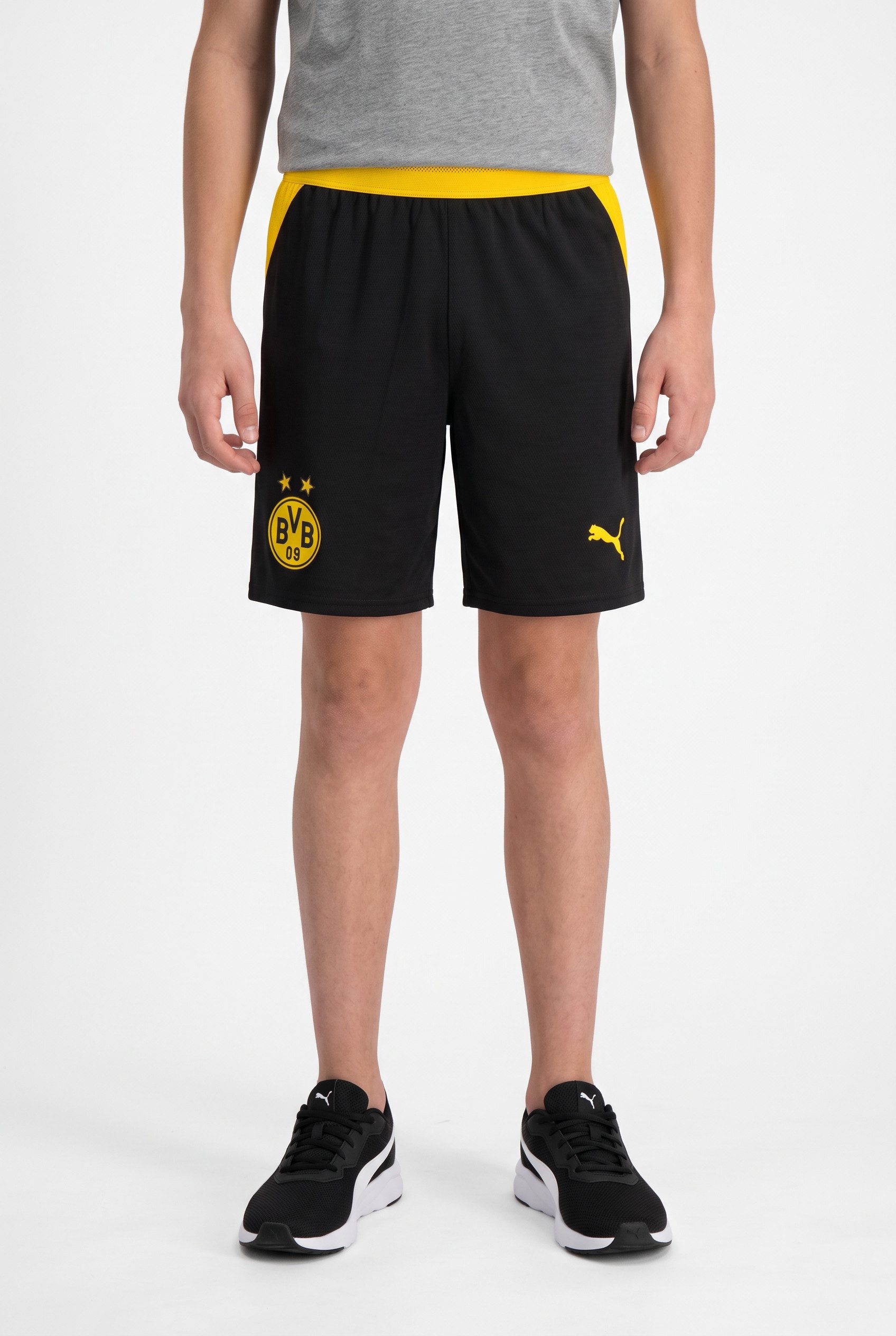 PUMA Trainingsshorts BVB SHORTS REPLICA JR Regular Fit, für Jugendliche, sportlicher Stil