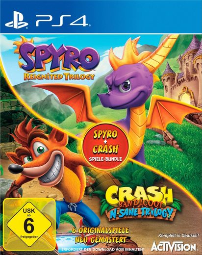 Spyro & Crash PlayStation 4, Disc mit Spiel 1 + digitaler ...