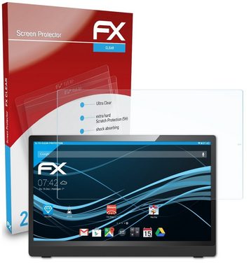 atFoliX Schutzfolie Displayschutz für Xoro MegaPad 2704, (2 Folien), Ultraklar und hartbeschichtet