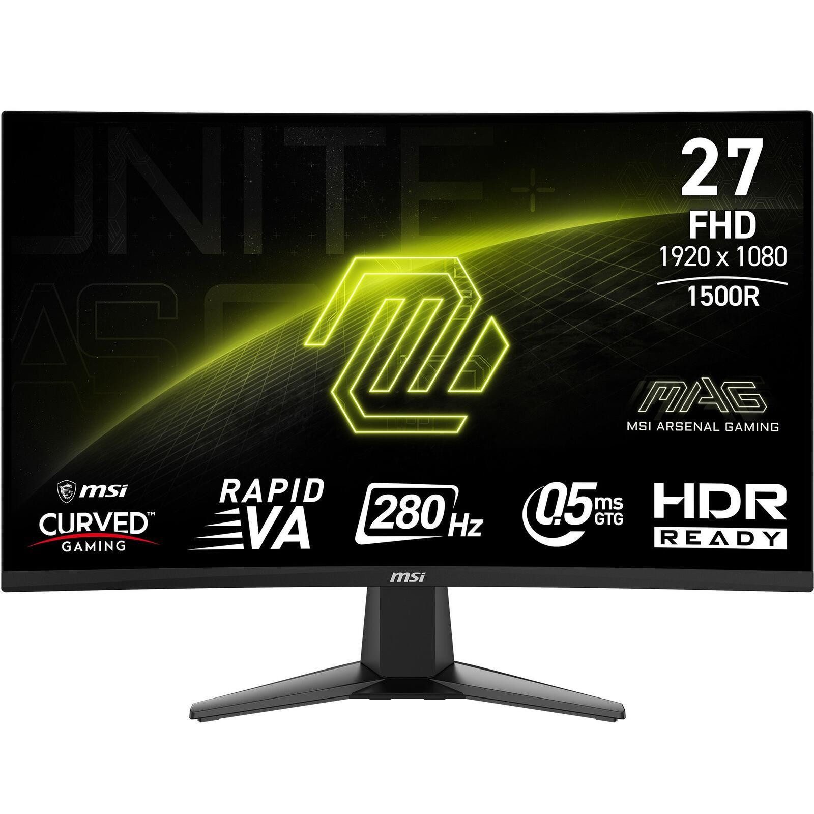 MSI MSI MAG 276CXFDE Monitor Gaming-LED-Monitor (1920 x 1080, 1 ms Reaktionszeit, 280 Hz, VA Panel)