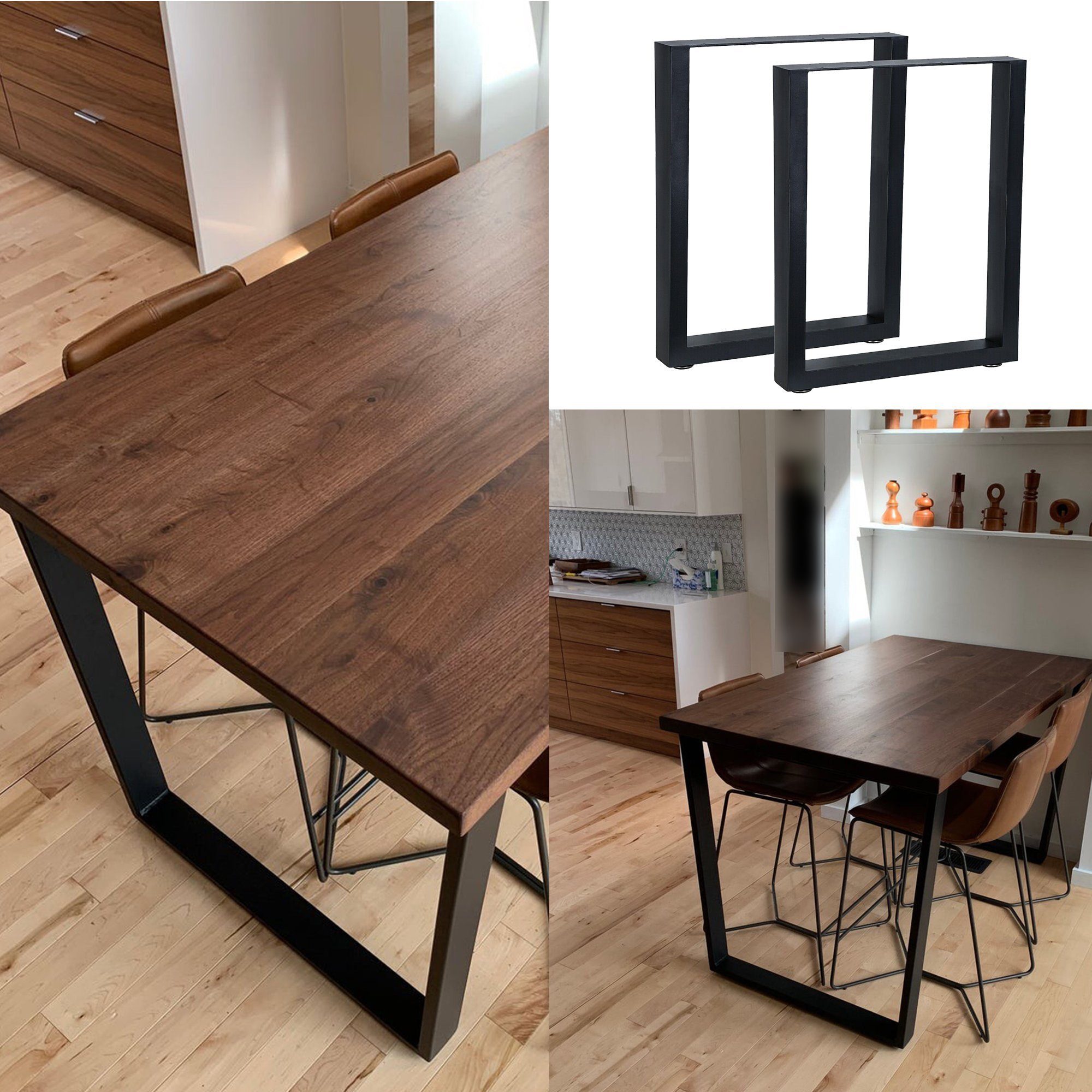 DIY Bar Stehtisch Tischgestell Tischbein Kufengestell Tisch Rohstahl80x40 mm 