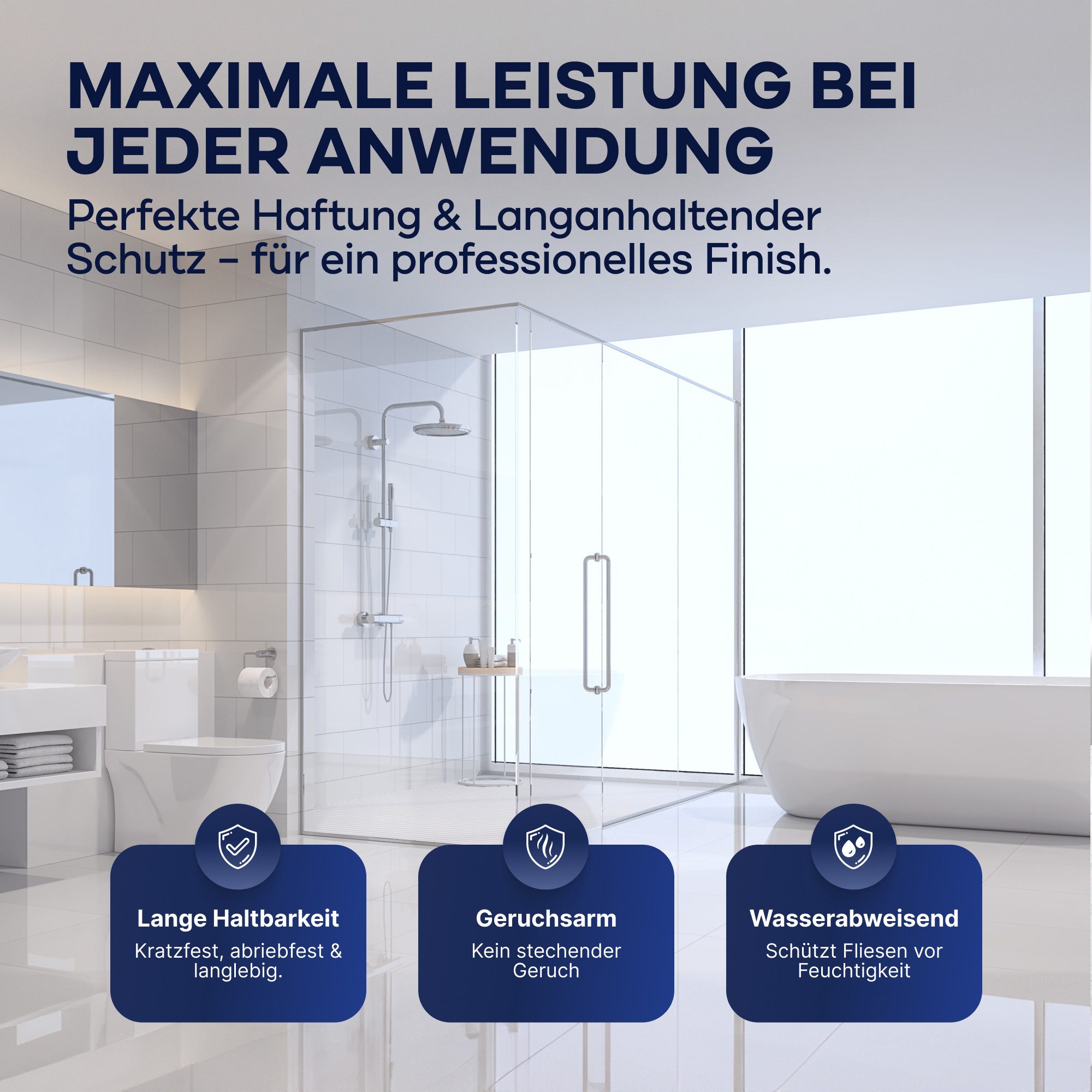 plid Fliesenlack Premium Fliesenlack Fliesen Lack Fliesenfarbe Anlauger Lackierset, schnelltrocknend, spritzwasserbeständig, verarbeitungsfertig – Bild 5 von 5