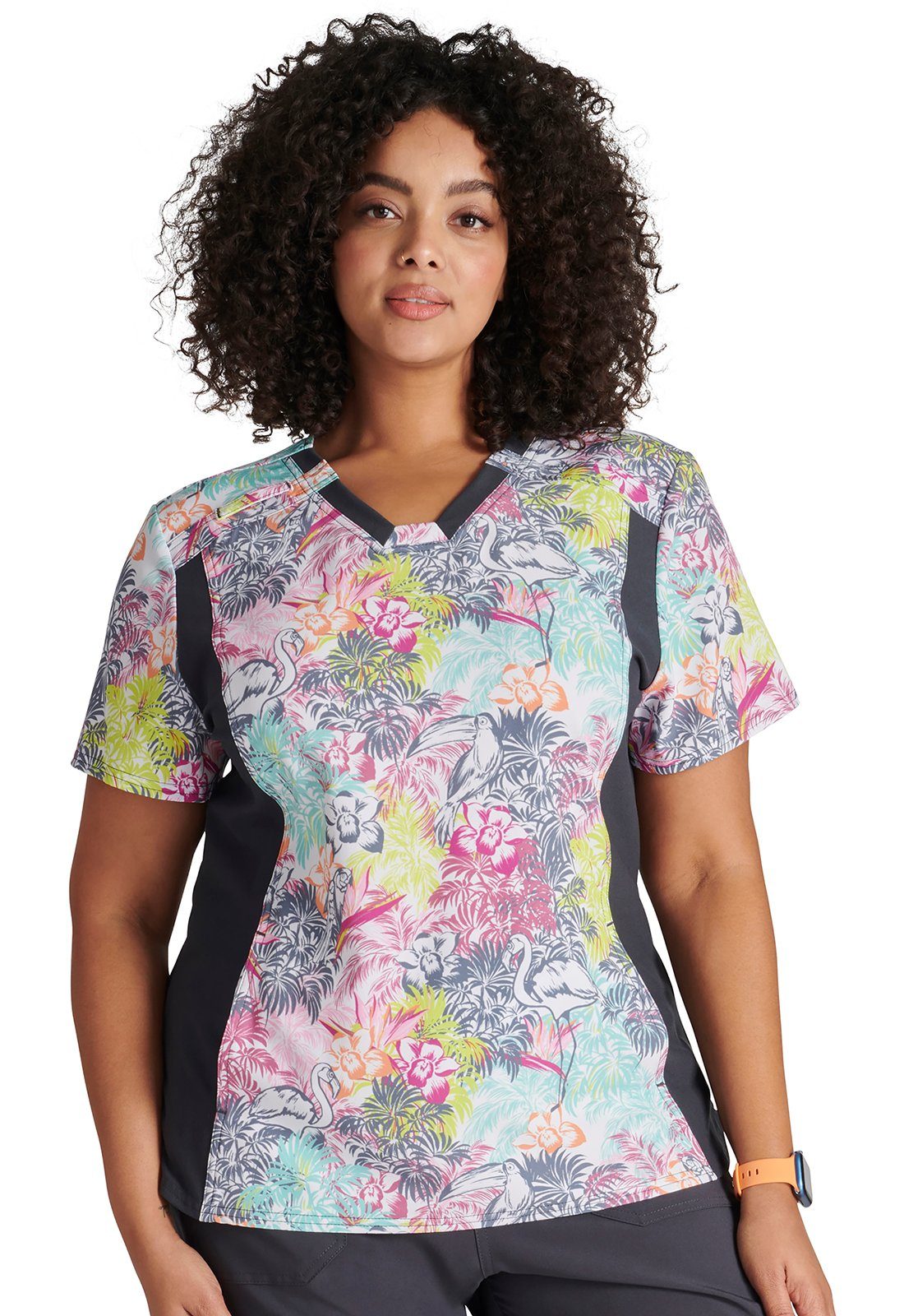 Kasack Kasack Motiv bedruckter Funktionsbluse "Birds Bunt mit Paradise" of Damen Cherokee