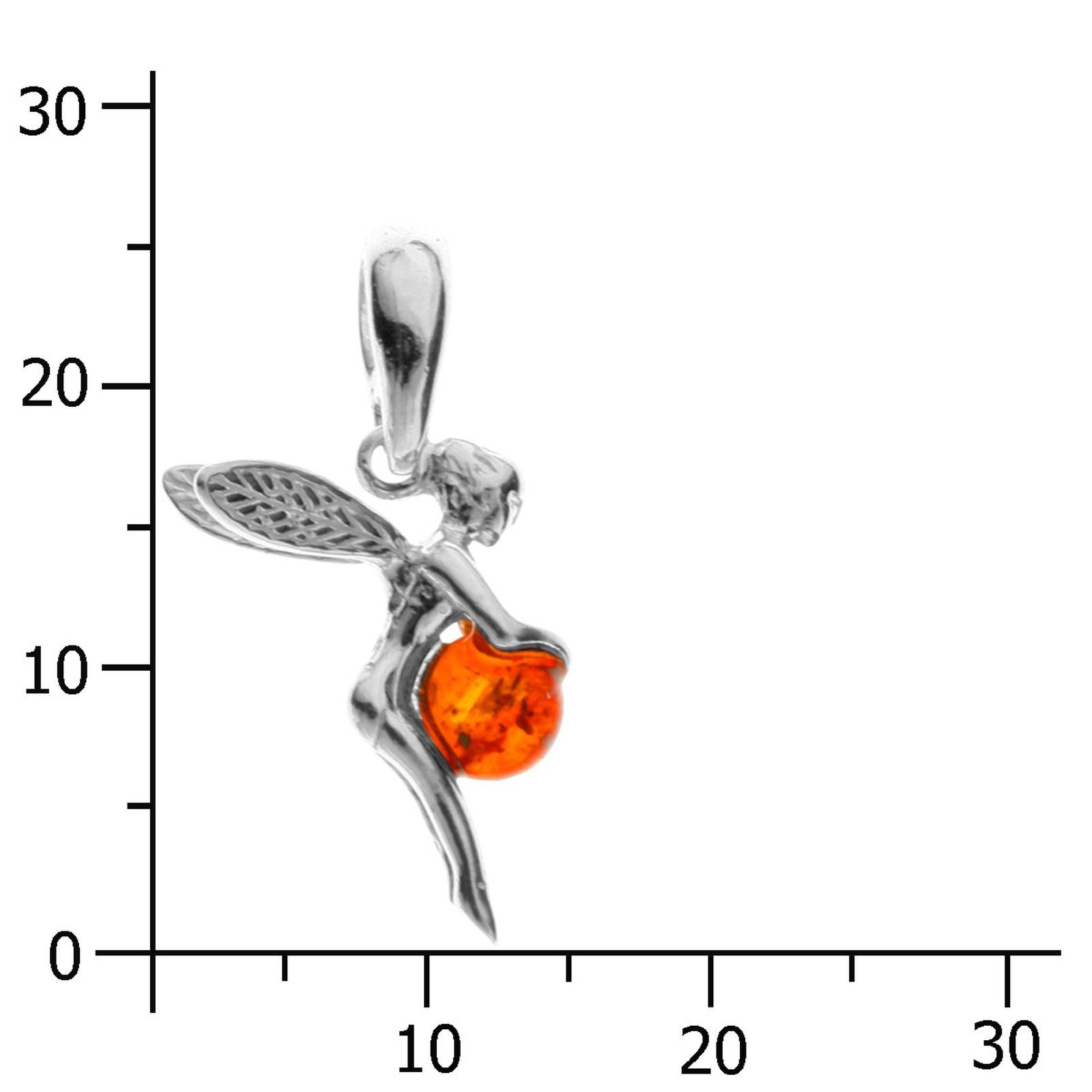 OSTSEE-SCHMUCK Kettenanhänger - Elfe - Silber 925/000 - Bernstein (1-tlg) günstig online kaufen