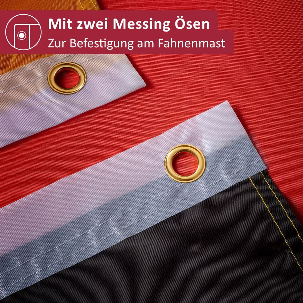 PHENO FLAGS Flagge Niedersachsen Flagge 90 x 150 cm Niedersächsische Bundesland Fahne (Hissflagge für Fahnenmast), Inkl. 2 Messing Ösen
