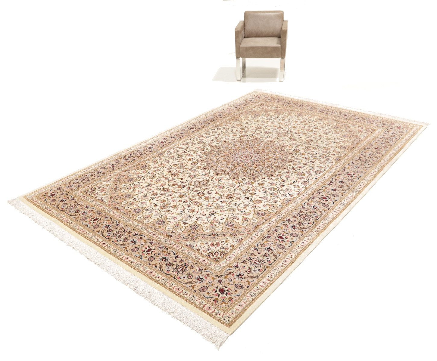 Carpet Avenue Teppich Ghom Seide 300x198, Rechteck, Höhe: 5 mm