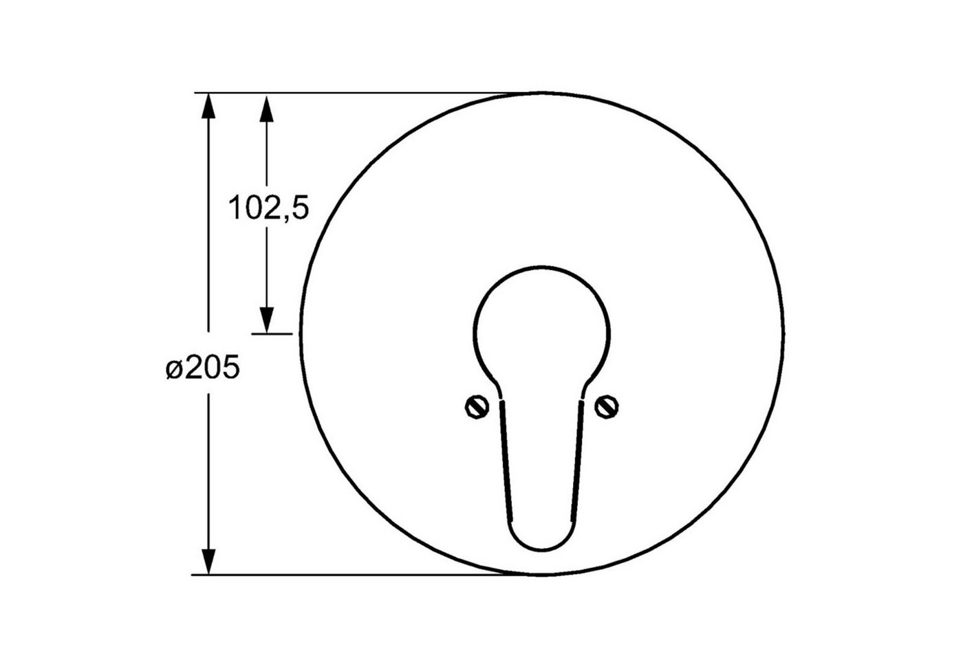Thumbnail - HANSA Duscharmatur Fertigmontageset für Brausebatterie HANSAMIX 0185 Rosette rund, Chrom