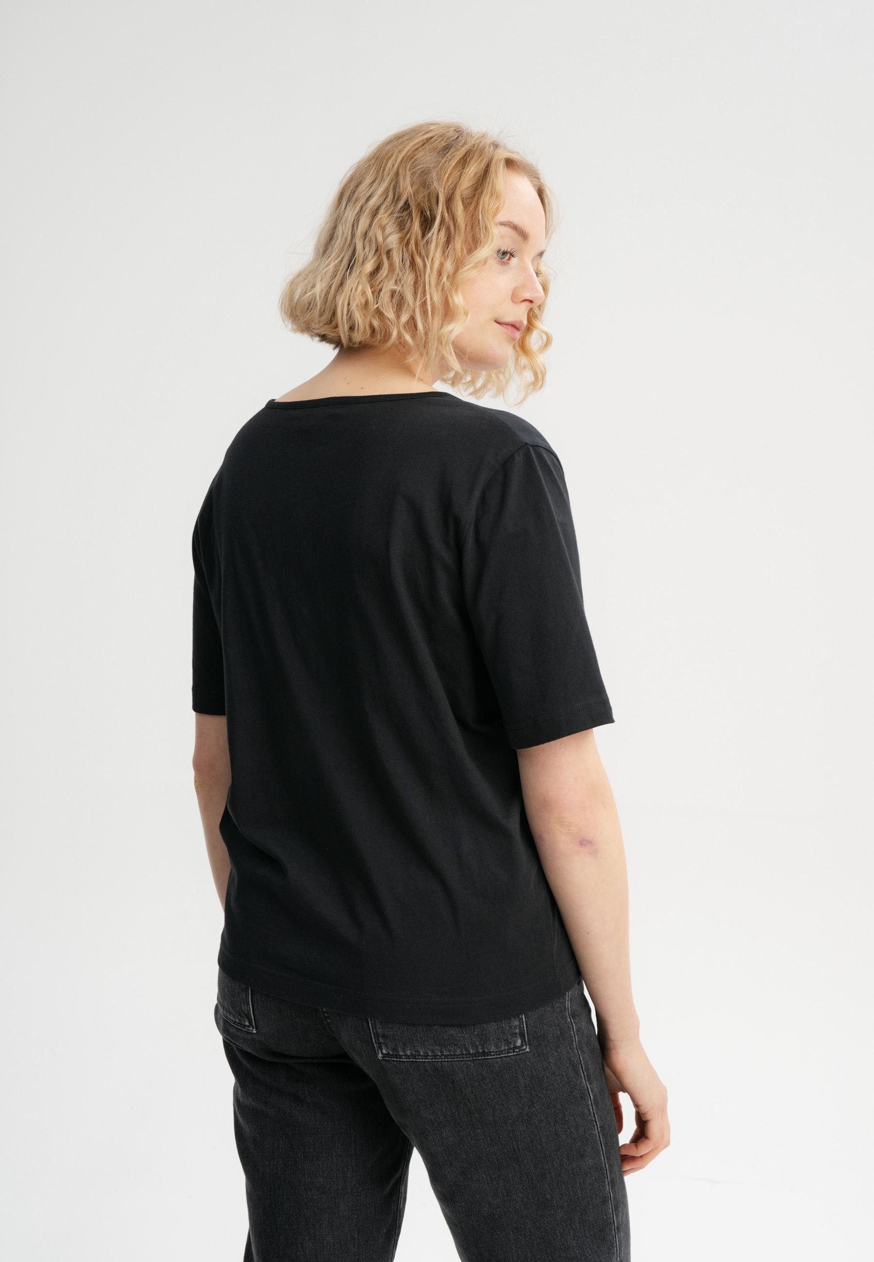 MELA Kurzarmshirt Damen V-Neck T-Shirt LALI günstig online kaufen