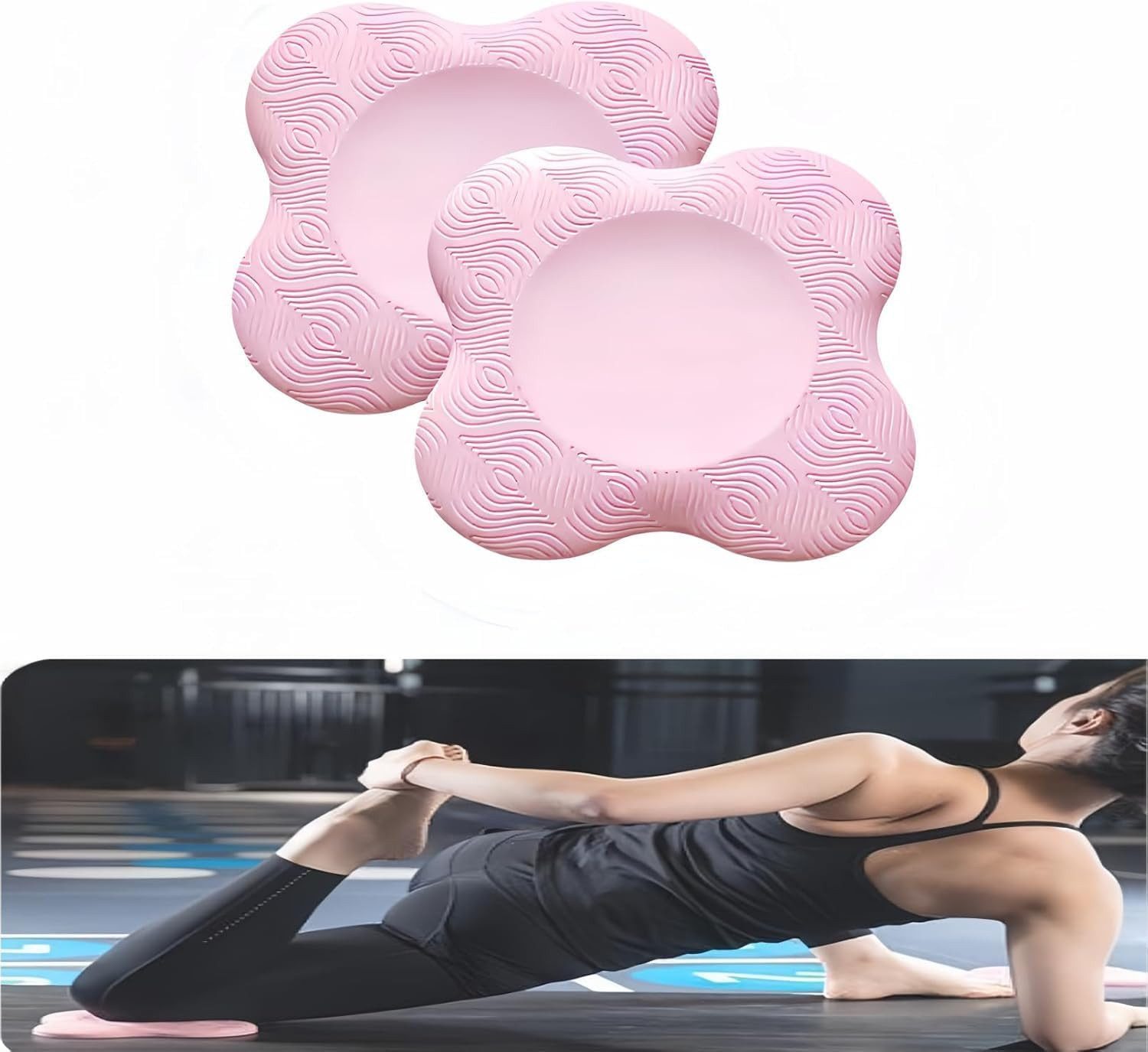 Happy Home Yogamatte Yoga Kniekissen - 2 PCS Rutschfestes Kniepolster für Yoga