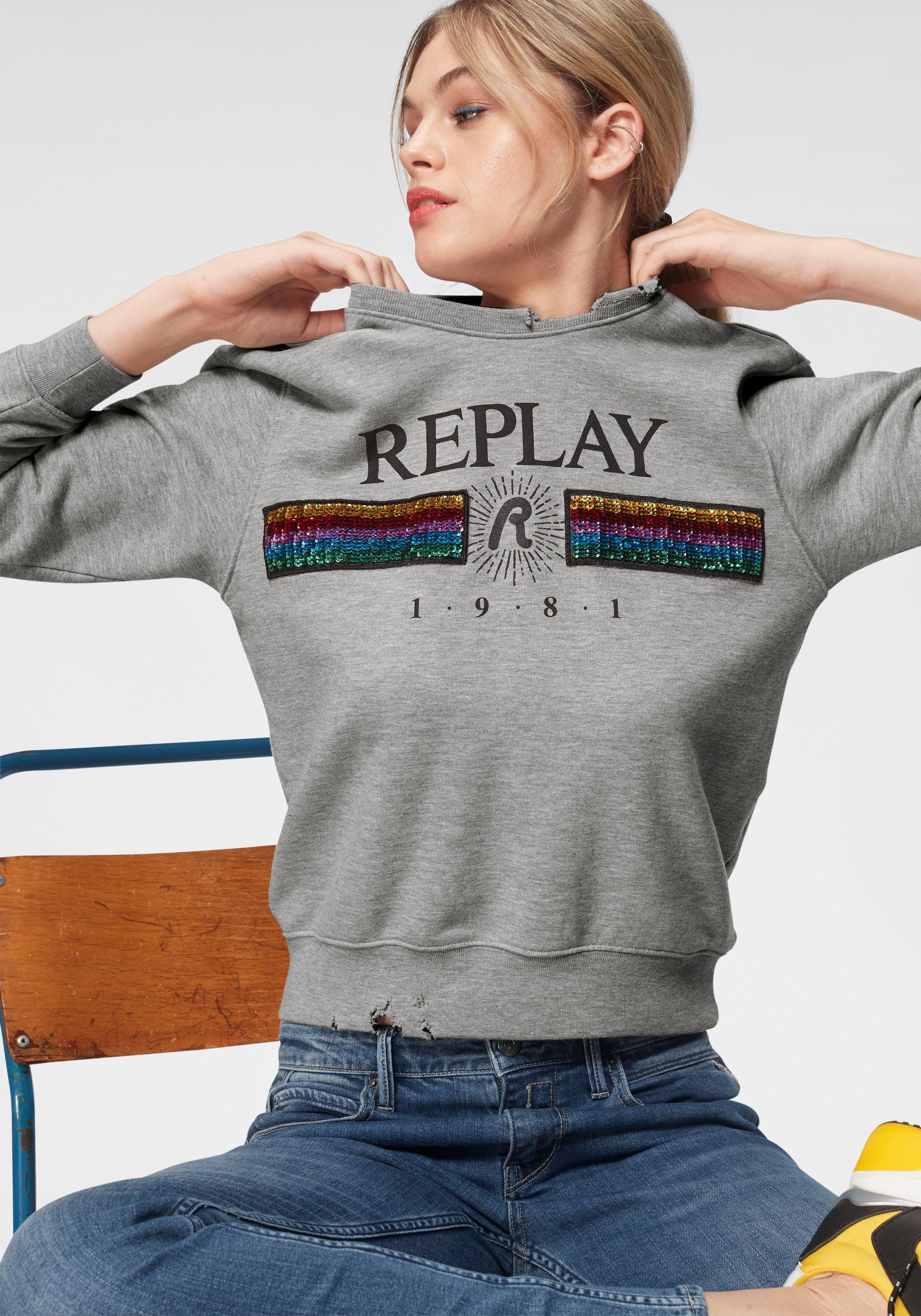 Replay Sweatshirt mit bunten Pailletten kaufen | OTTO