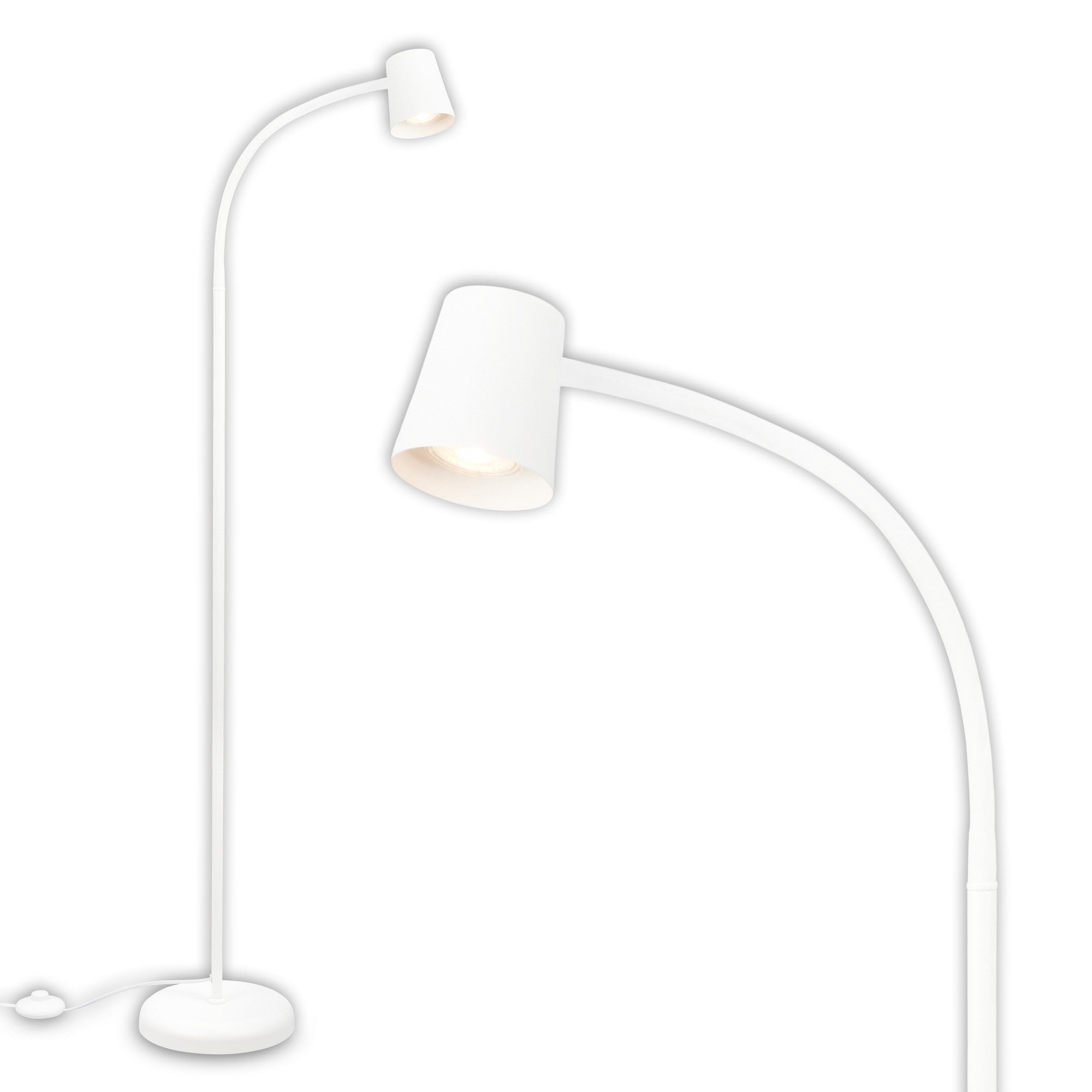 Stehlampe LED Stehleuchte schwenkbar Home Office Wohnzimmer GU10