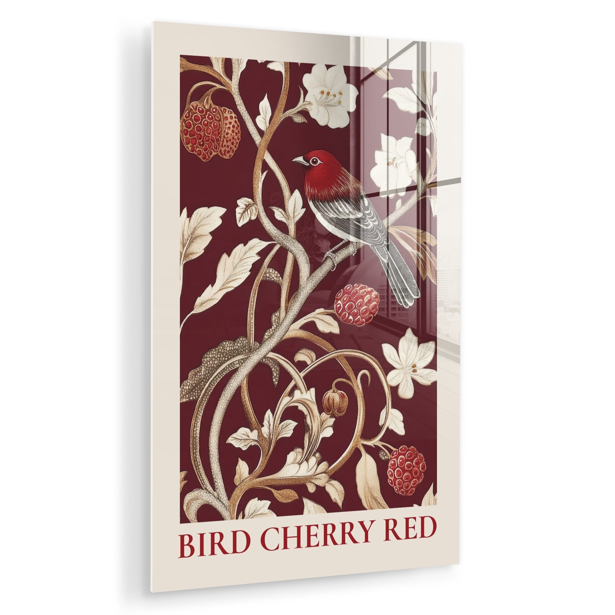 MuchoWow Acrylglasbild Vogel - Bordeaux - günstig online kaufen