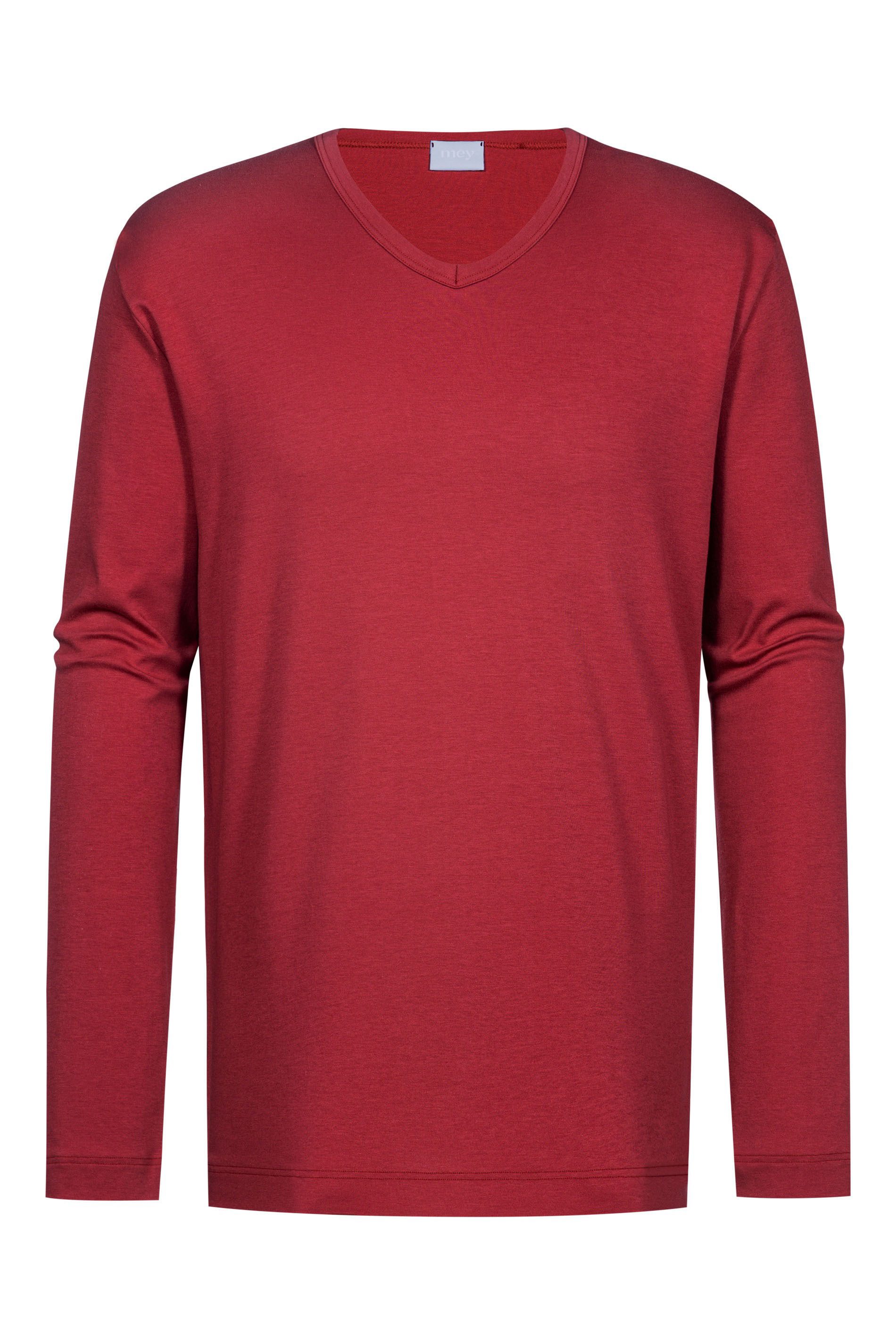 Pyjamaoberteil Mey Herren Langarm-T-Shirt Serie Solid Night Uni