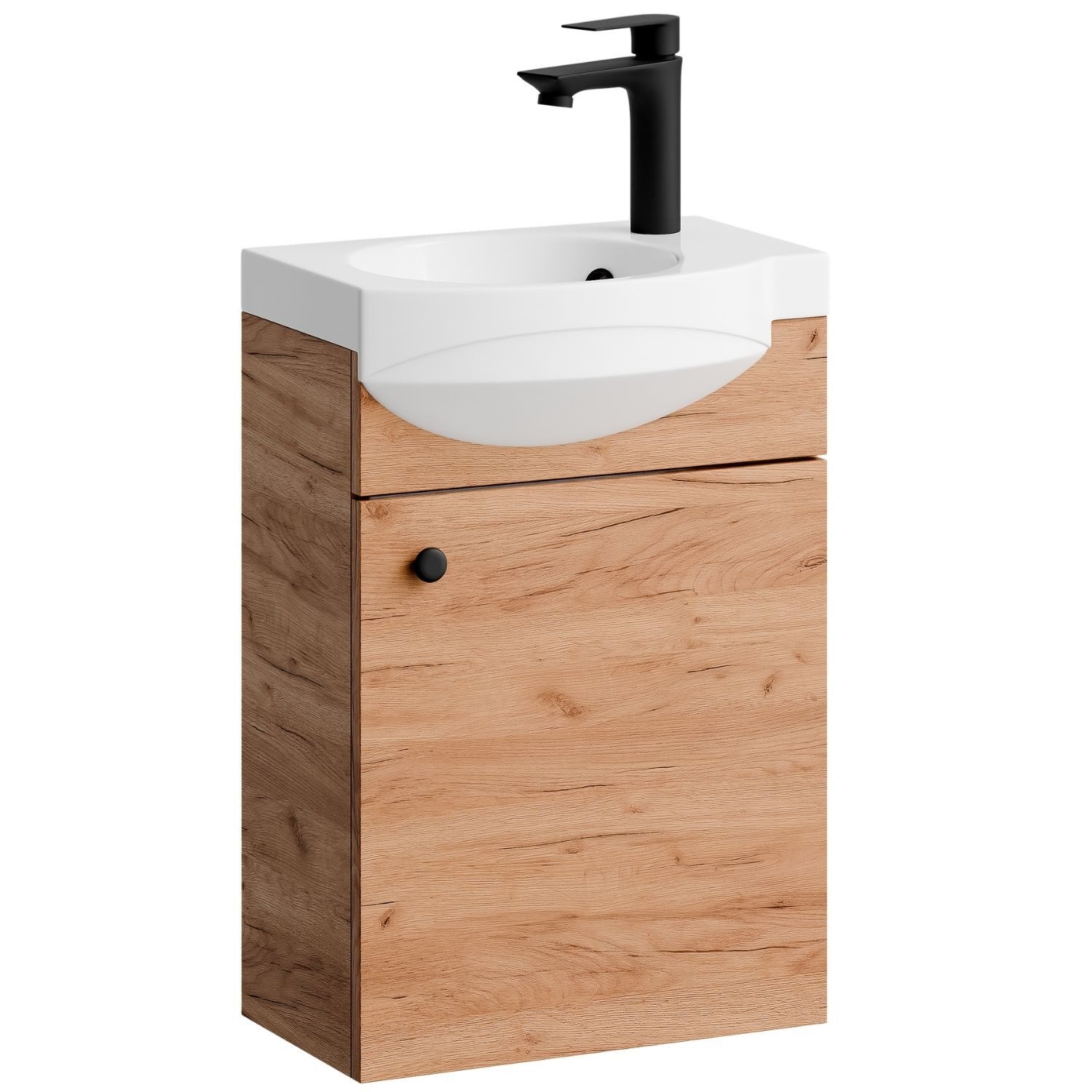 Planetmöbel Waschtisch Waschtischunterschrank 40cm Gold Eiche