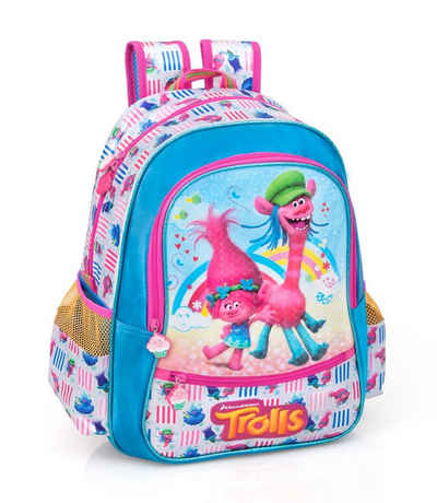 J.M. Inacio Kinderrucksack Trolls Poppy Rucksack Freizeit Schule Sport Sporttasche Regenbogen