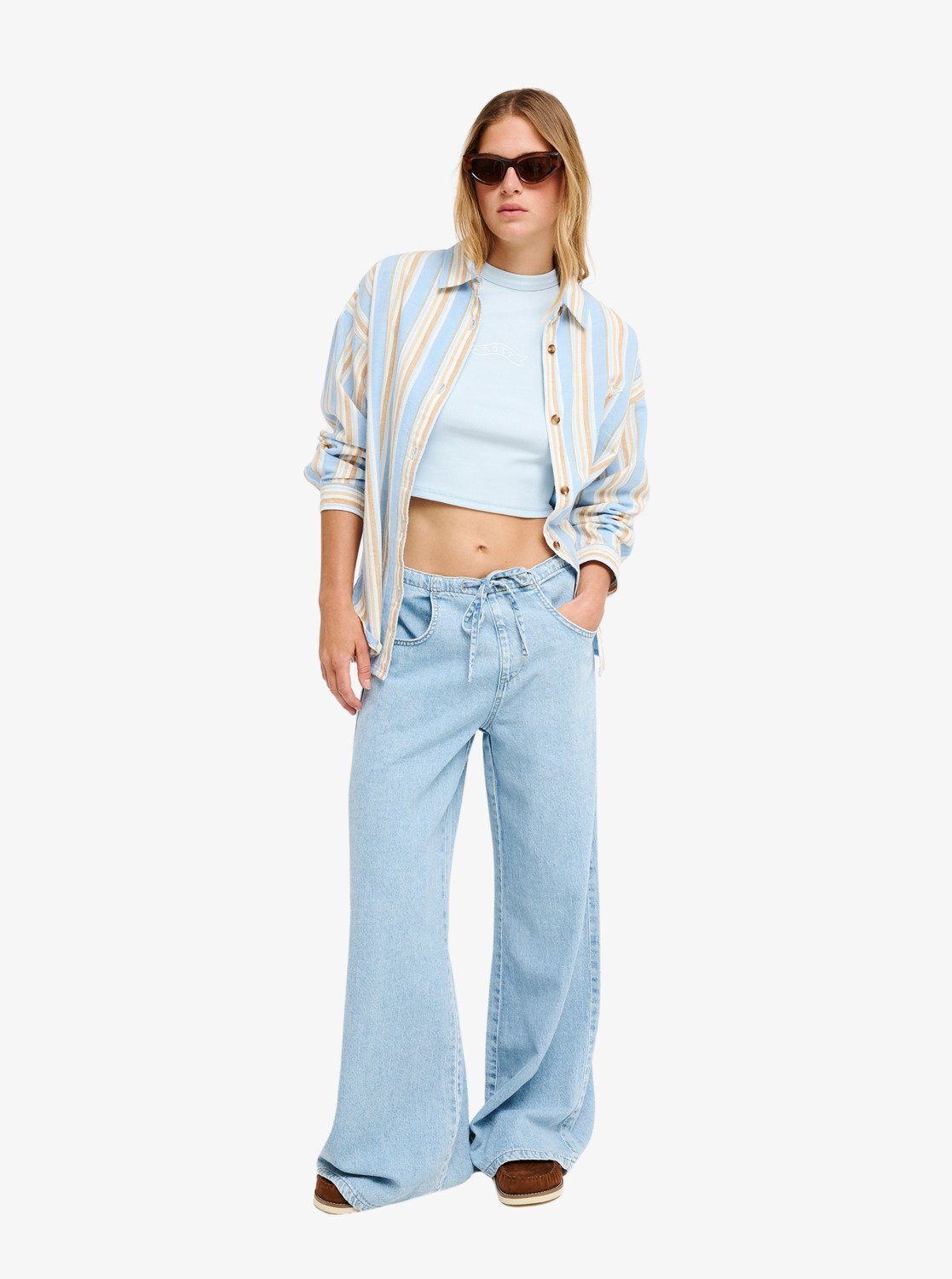 Roxy Stoffhose BEACH FLIRT mit sportlicher Optik, aus Baumwolle, in den Größen XS bis XXL