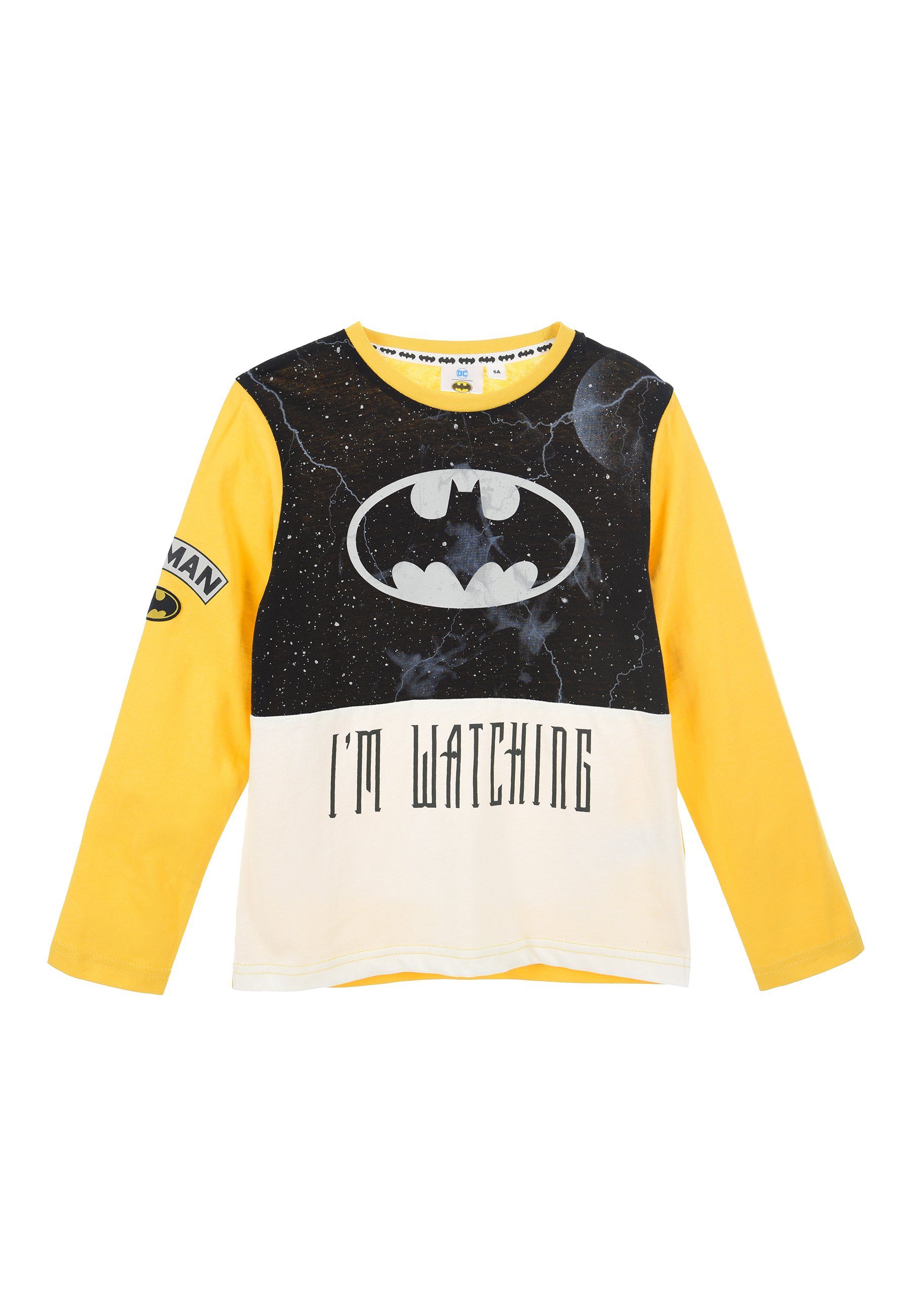 Batman Langarmshirt Kinder Jungen Oberteil Shirt Langarm-Shirt