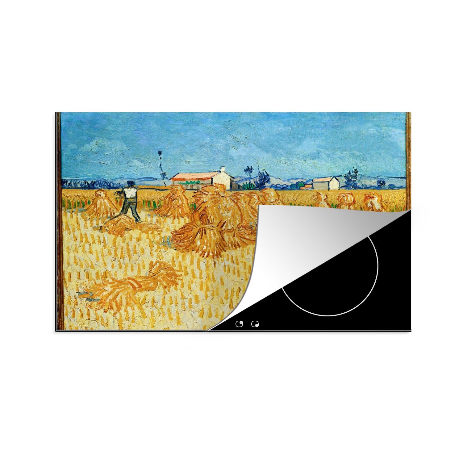 MuchoWow Herdblende-/Abdeckplatte Weinlese in der Provence - Vincent van Gogh, Vinyl, (1 tlg), 81x52 cm, Induktionskochfeld Schutz für die küche, Ceranfeldabdeckung