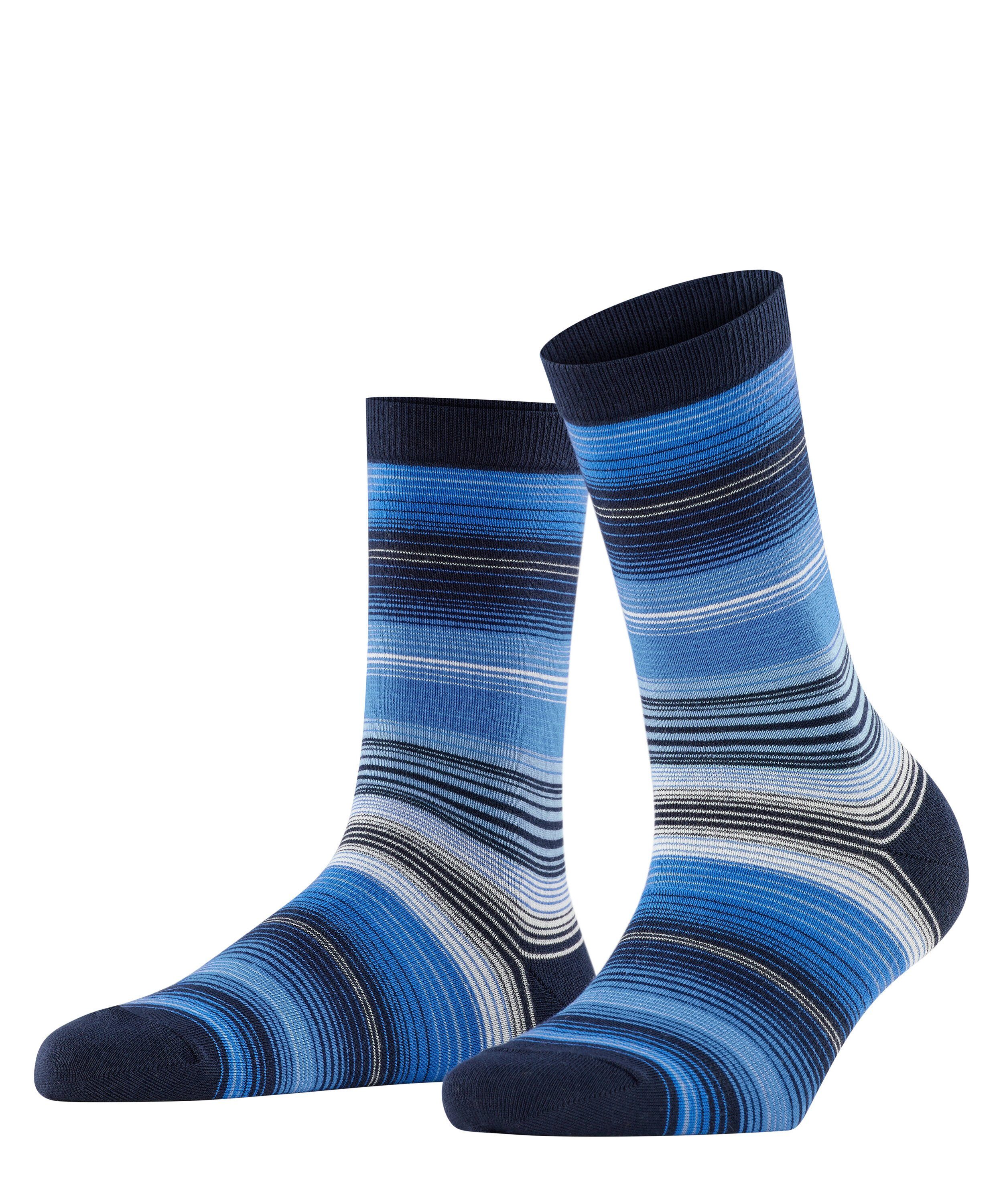 [Versand täglich außer an Feiertagen] Burlington Socken Stripe (1-Paar) (6120) marine