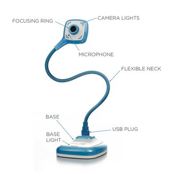 HUE HD Pro Kamera Dokumentenscanner, (USB-Dokumentenkamera für Windows und Mac, blau)