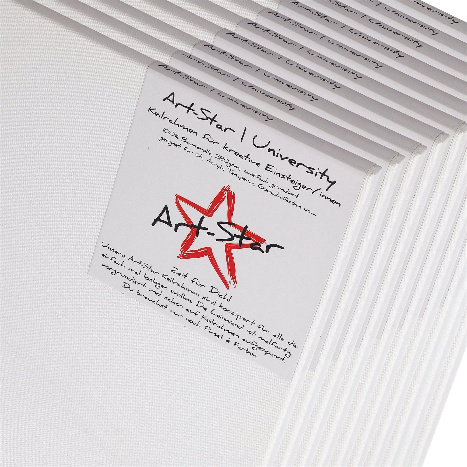 Art Star Keilrahmen 10 ART-STAR UNIVERSITY KEILRAHMEN 70x70cm, blanko Leinwände zum malen, Malfertig. Einfach auspacken und loslegen.