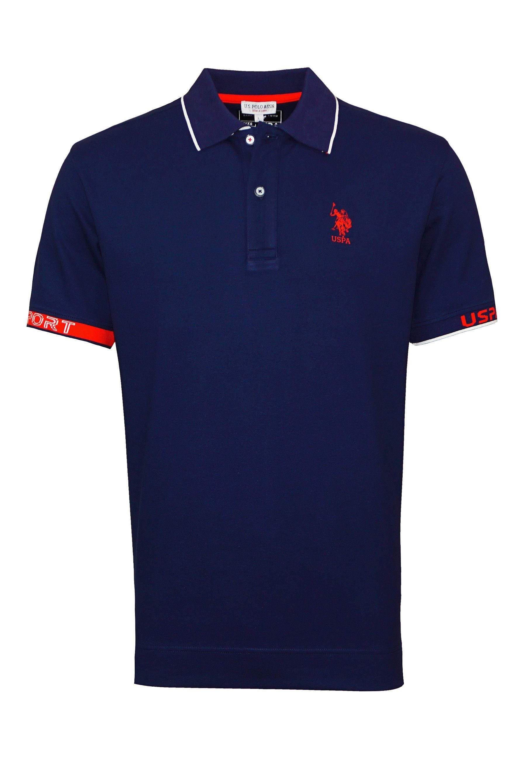 Assn dunkelblau Polo Shirt Poloshirt Poloshirt (1-tlg) CAAD U.S.