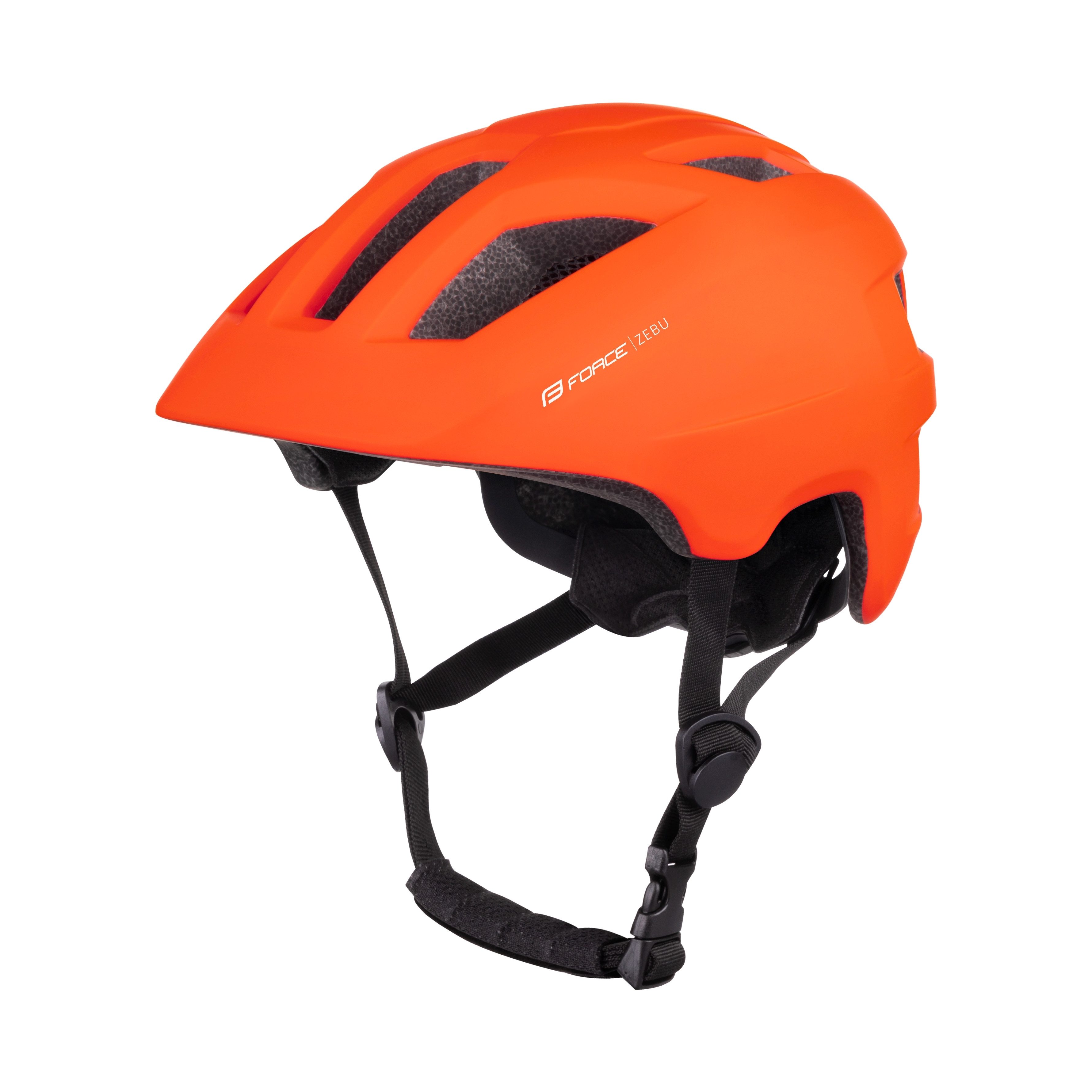 Fahrradhelm Force Kinderhelm Zebu mit Blinklicht Orange Größe S-M